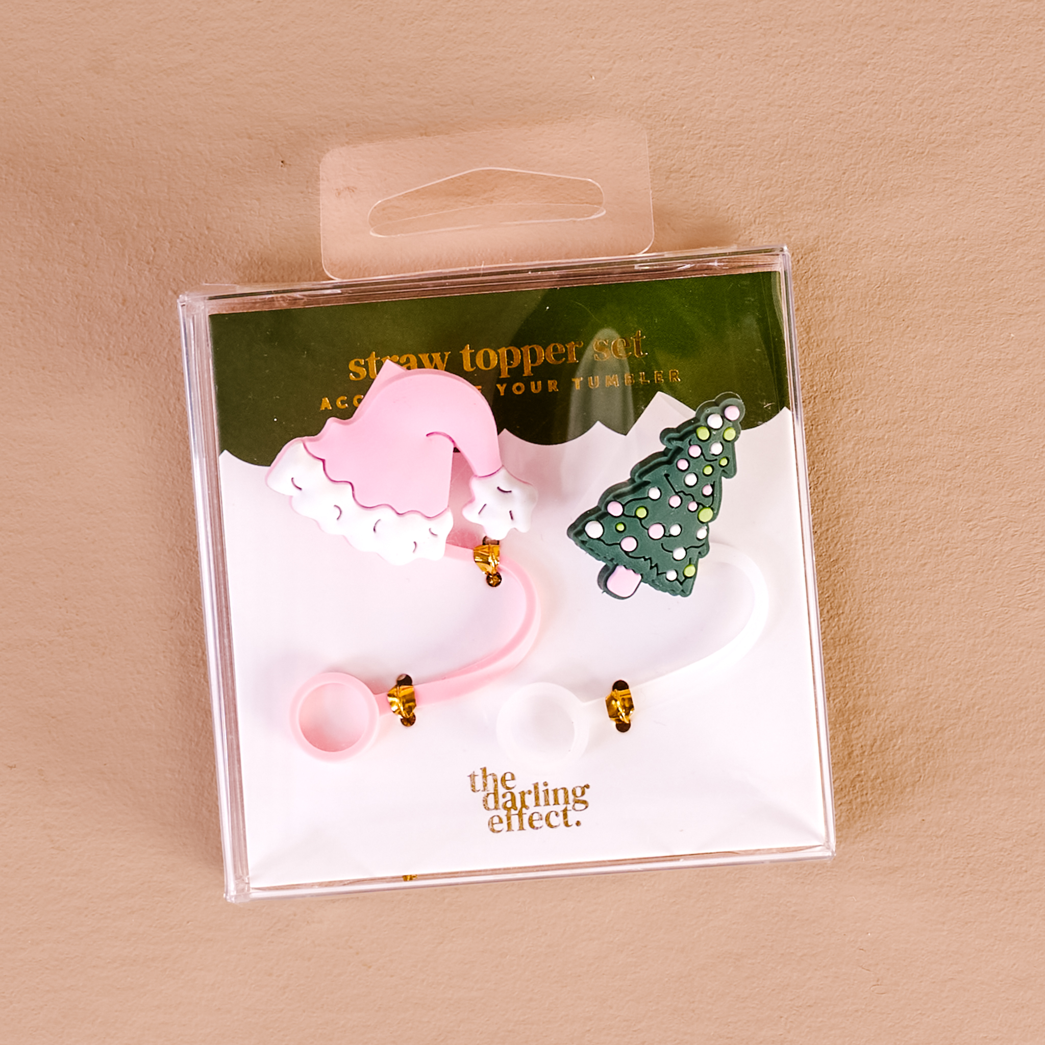 Picture of Straw Topper Set-Santa Baby