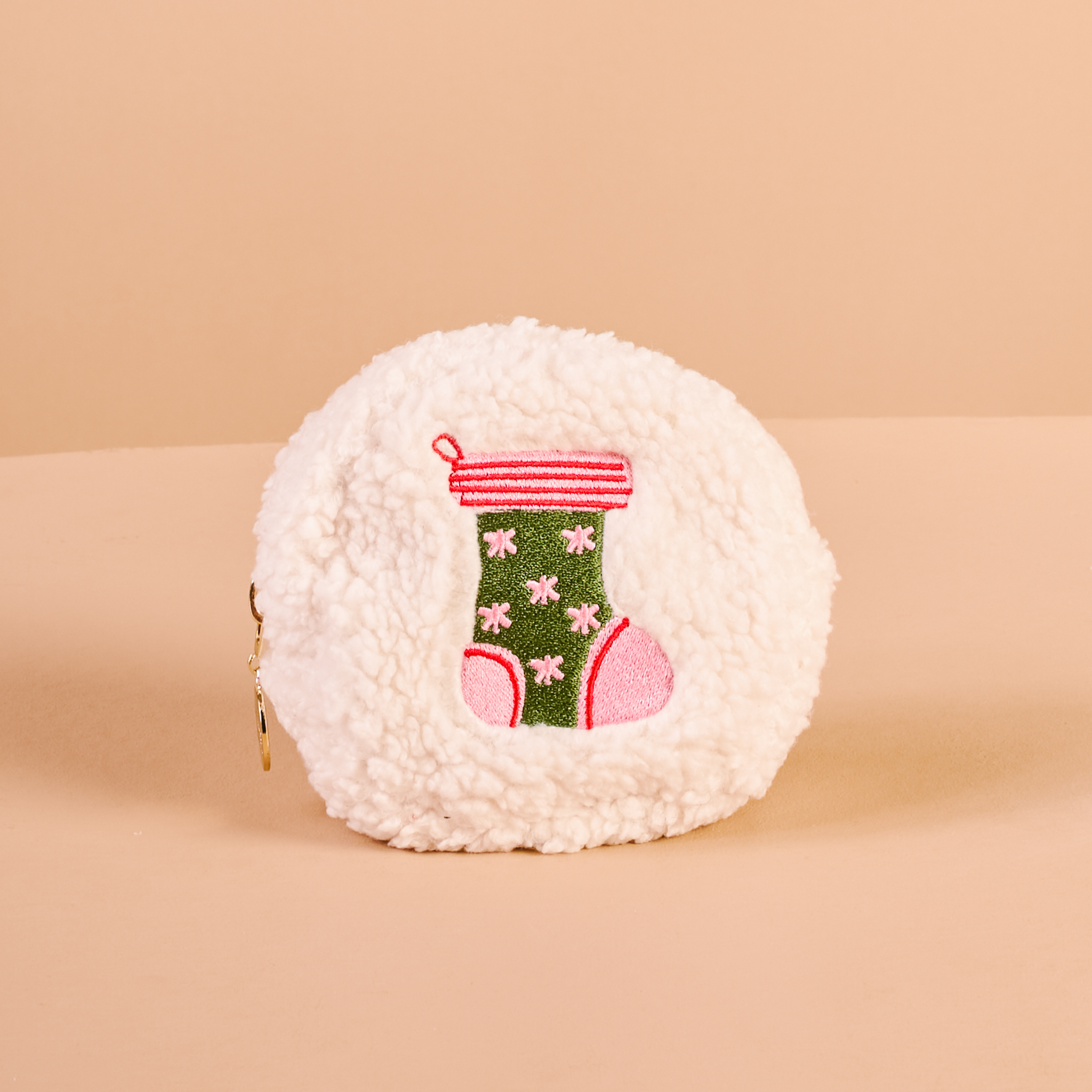 Picture of Teddy Pouch-Circle Holiday Stocking