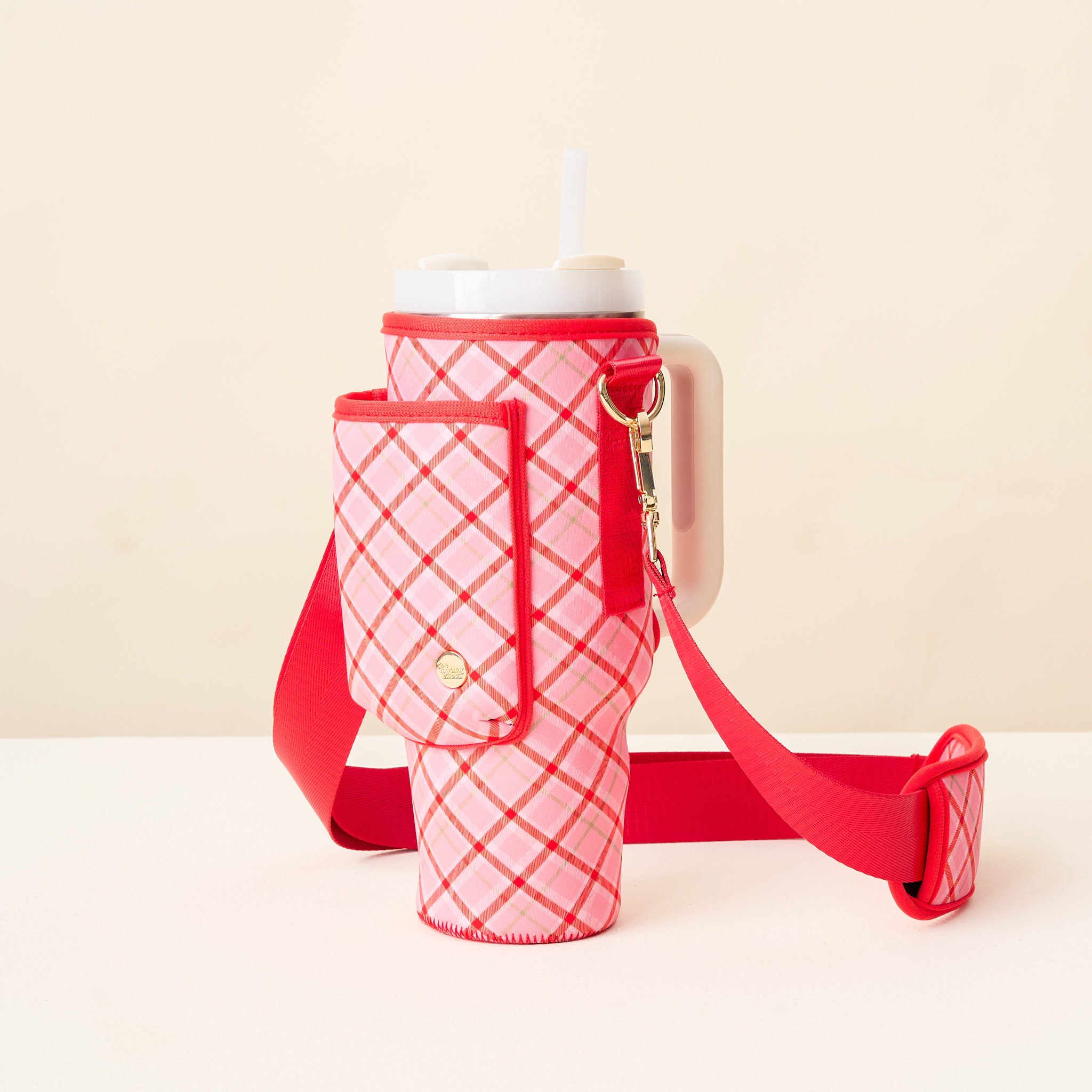 Picture of Tumbler Sling-Festive Plaid