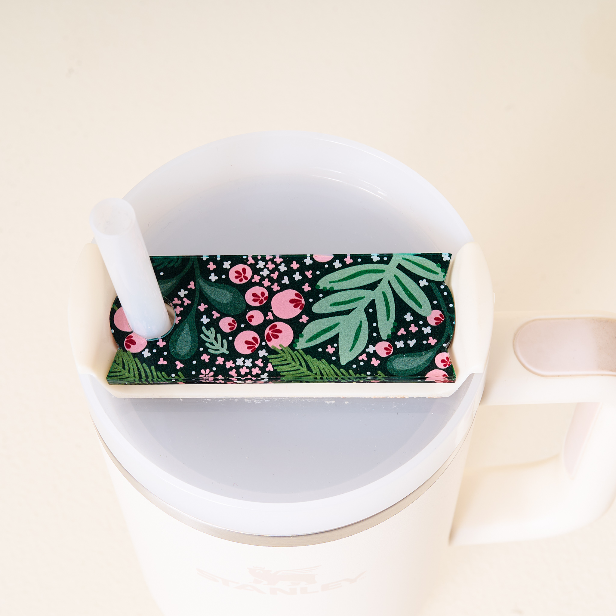 Picture of Tumbler Lid Tag-Jolly Sprig Green