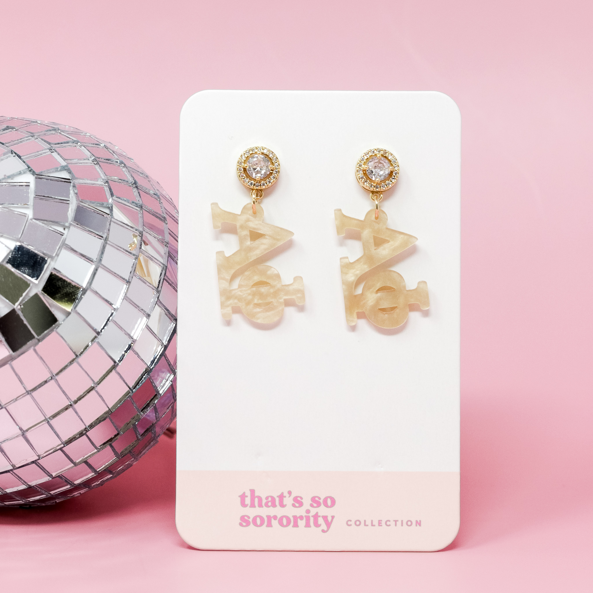 Picture of Sorority Greek Letter Acrylic Earrings - Alpha Phi