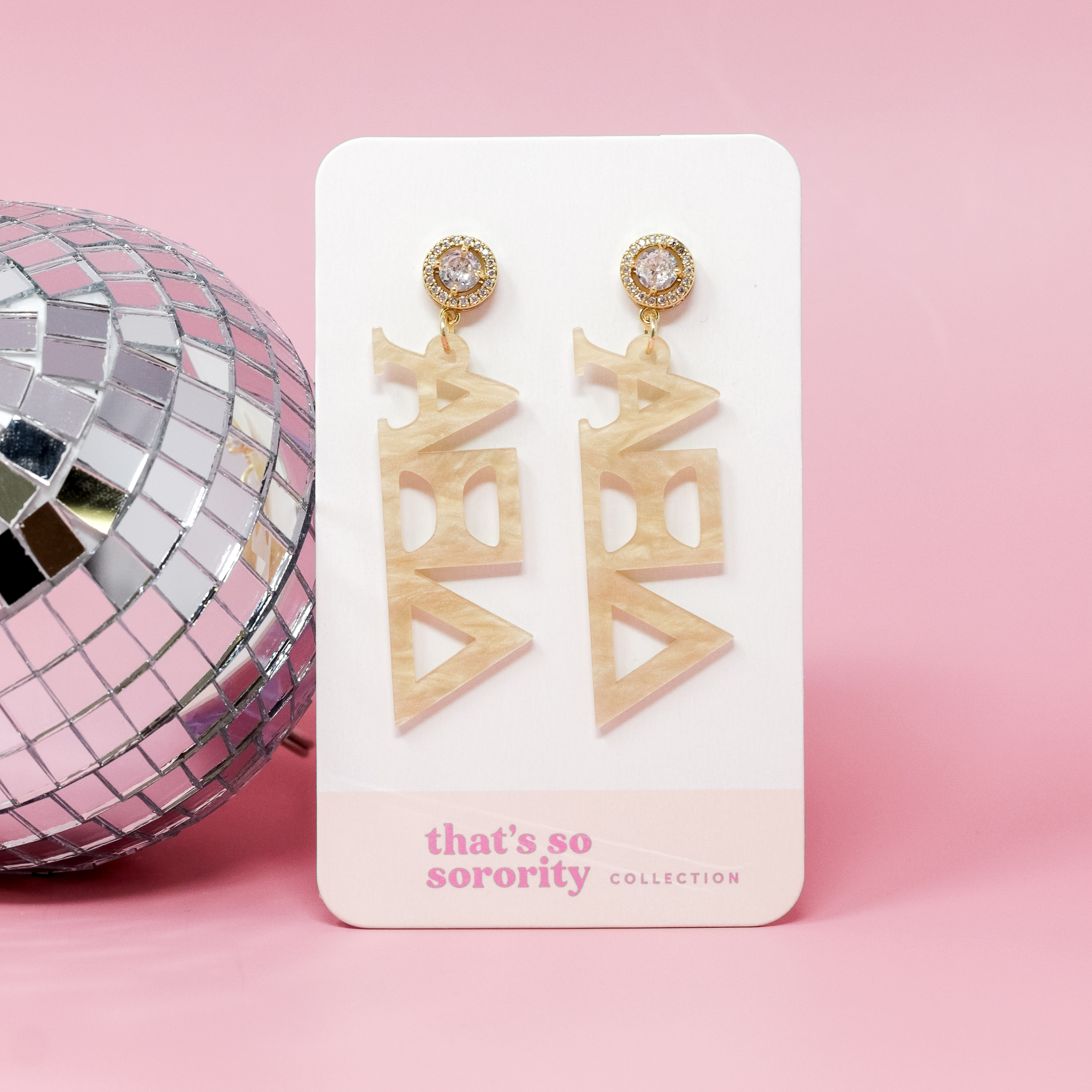 Picture of Sorority Greek Letter Acrylic Earrings - Alpha XI 