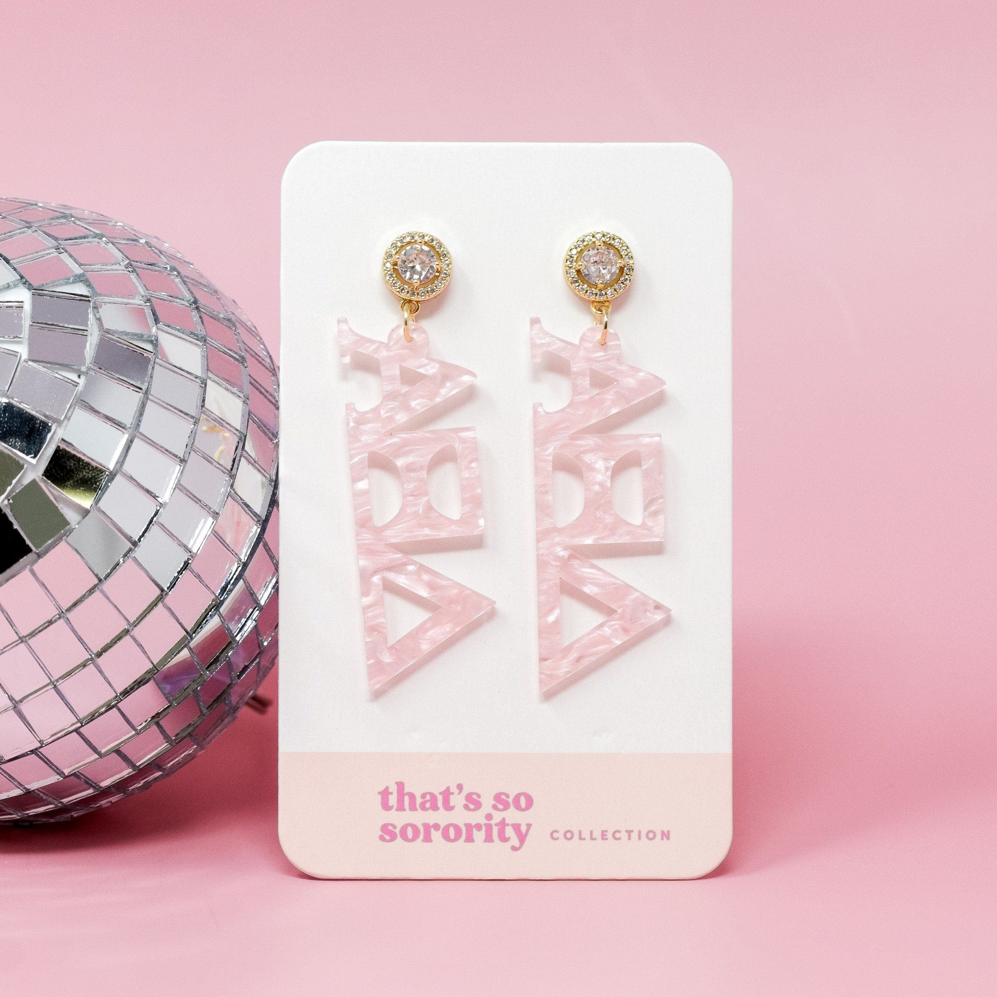 Picture of Sorority Greek Letter Acrylic Earrings - Alpha XI 