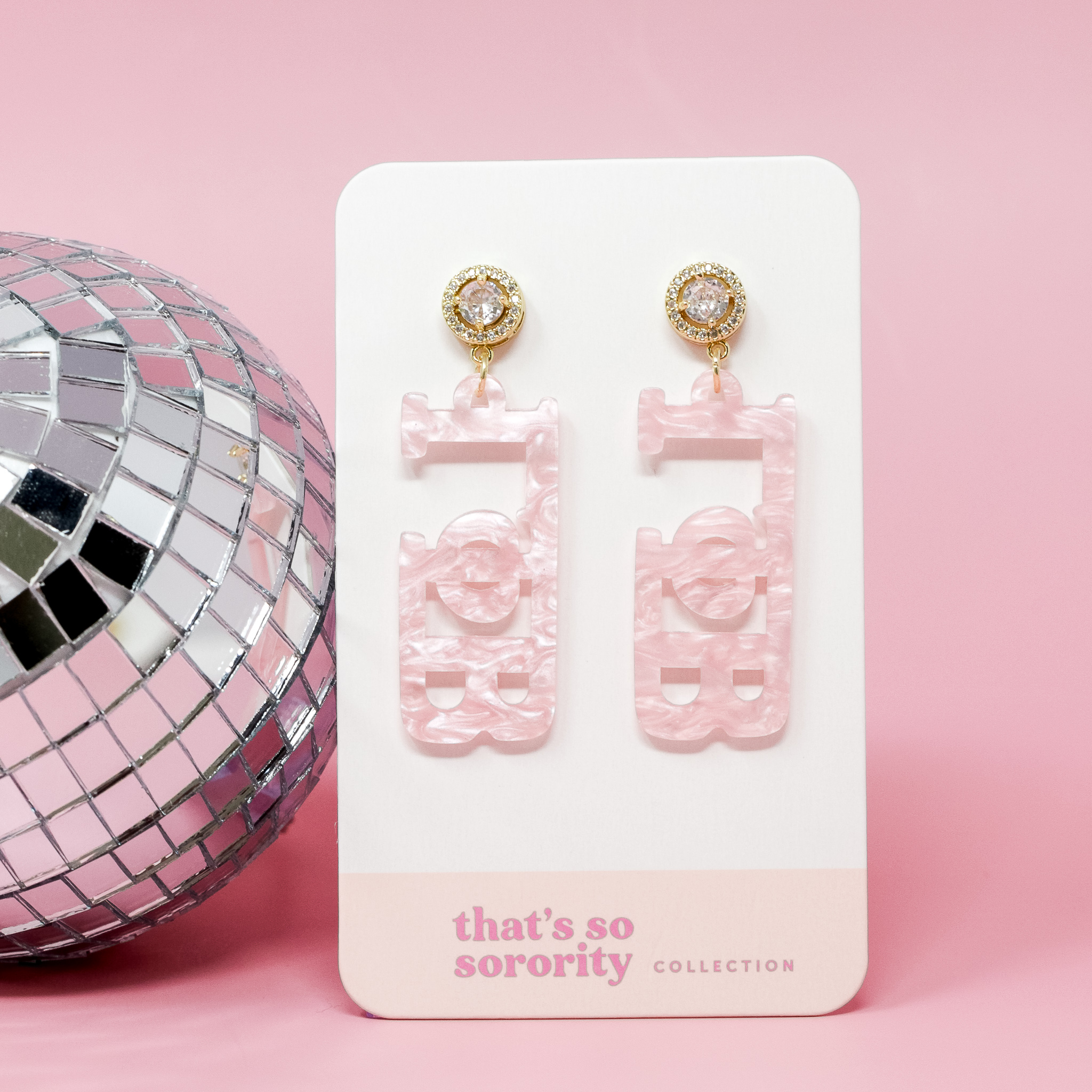 Picture of Sorority Greek Letter Acrylic Earrings - Gamma Phi