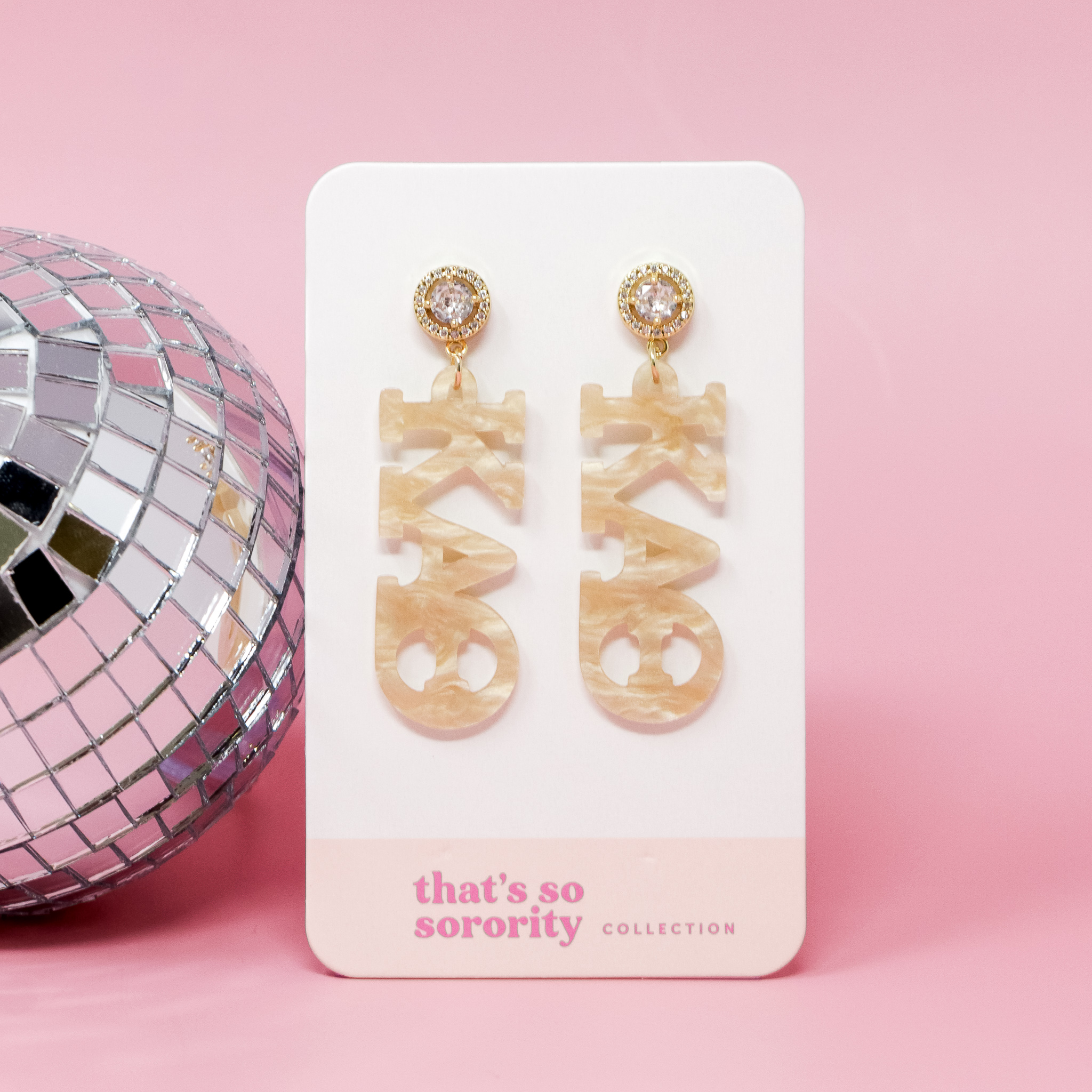 Picture of Sorority Greek Letter Acrylic Earrings - Kappa Alp