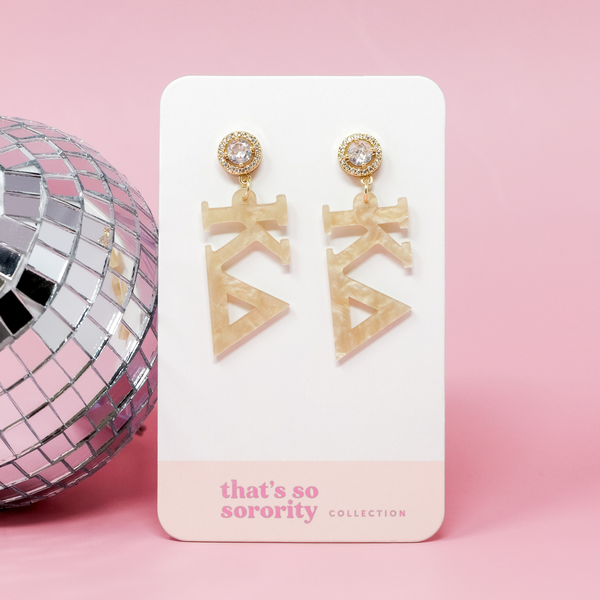 Picture of Sorority Greek Letter Acrylic Earrings - Kappa Del