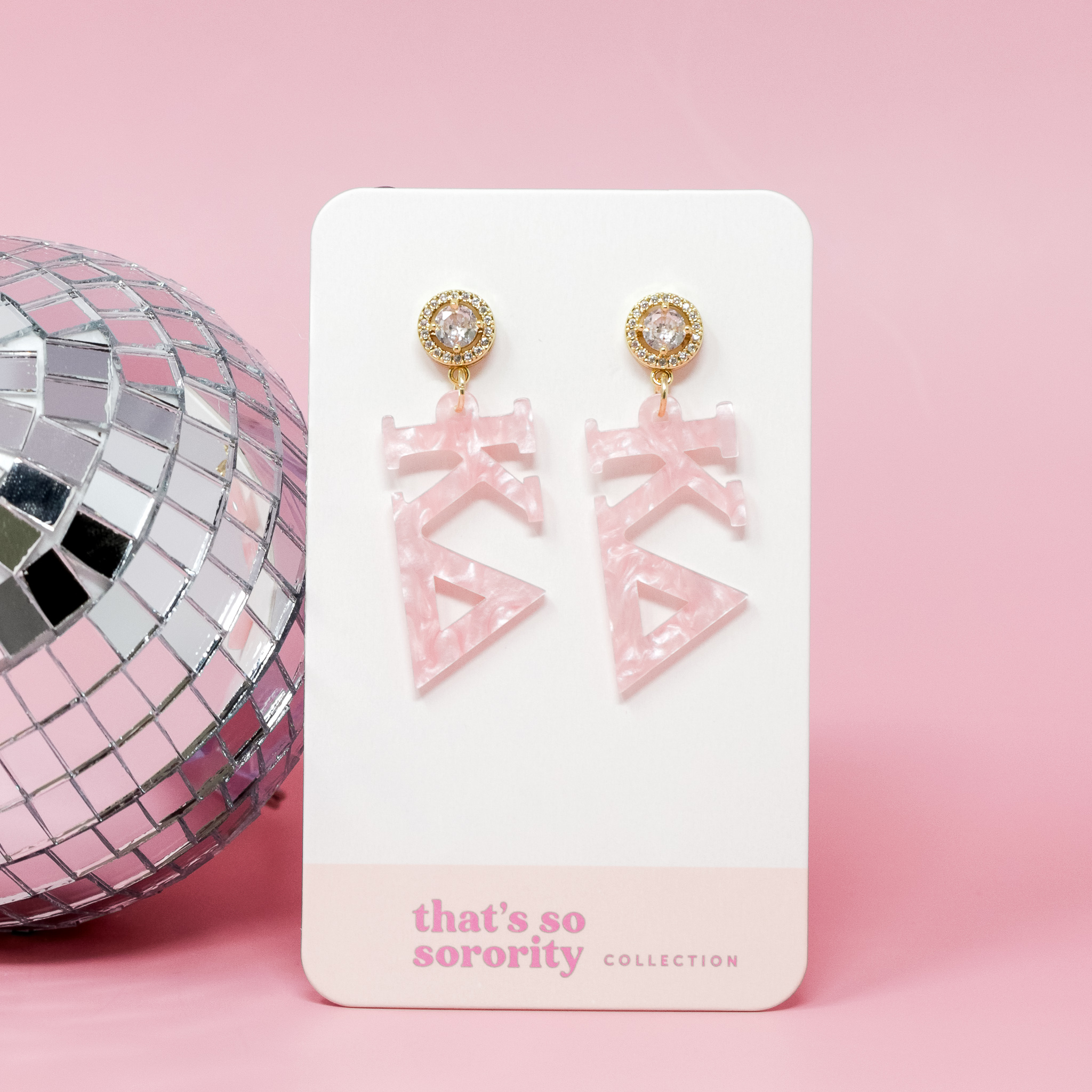 Picture of Sorority Greek Letter Acrylic Earrings - Kappa Del