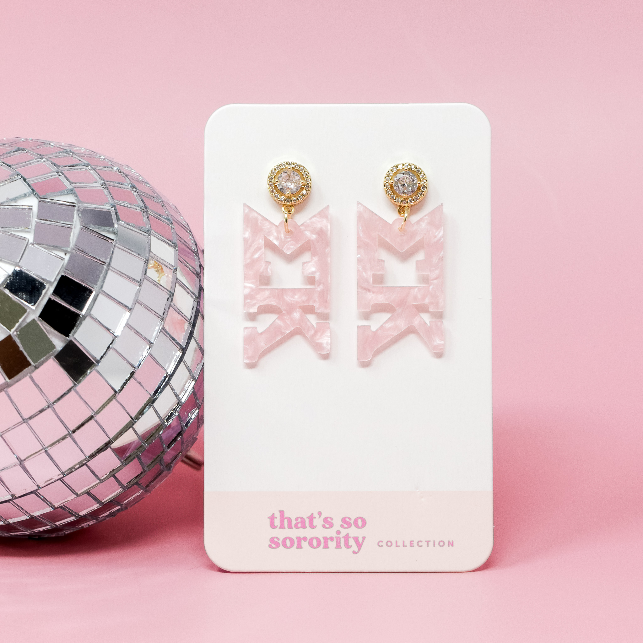 Picture of Sorority Greek Letter Acrylic Earrings - Sigma Kap