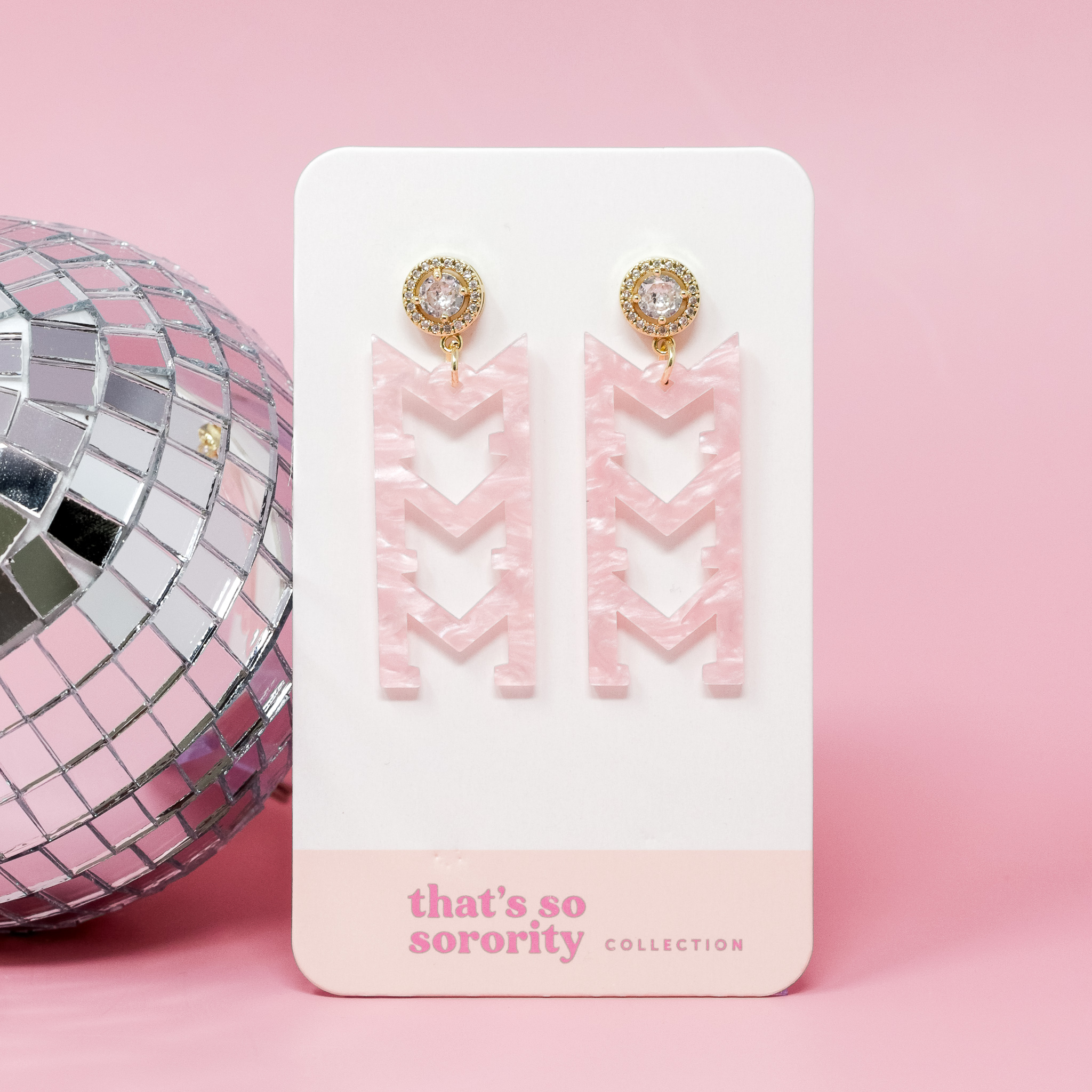 Picture of Sorority Greek Letter Acrylic Earrings - Sigma Sig