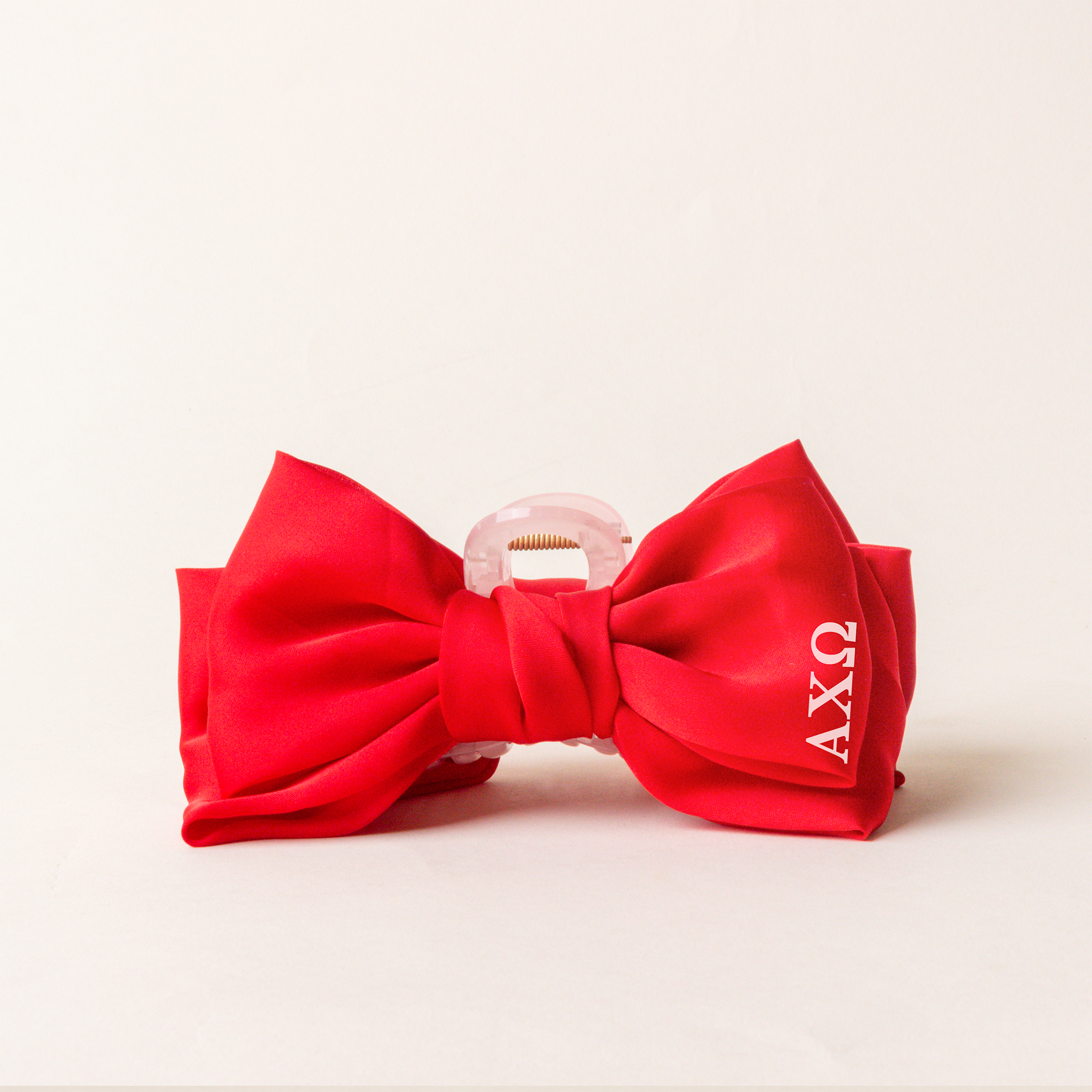 Picture of Sorority Satin Bow Claw Clip-Alpha Chi Omega