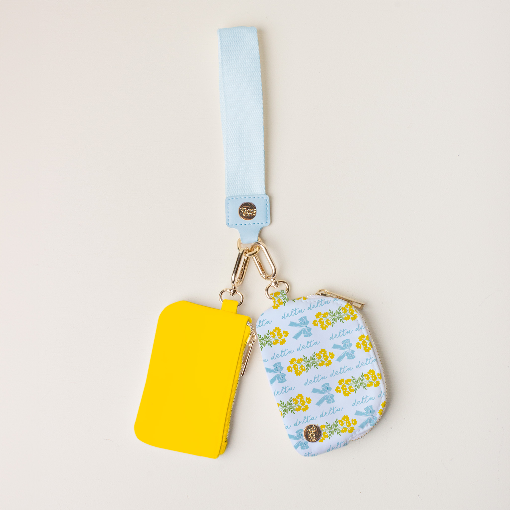 Picture of Sorority Dynamic Duo Pouch Wristlet-Delta Delta De