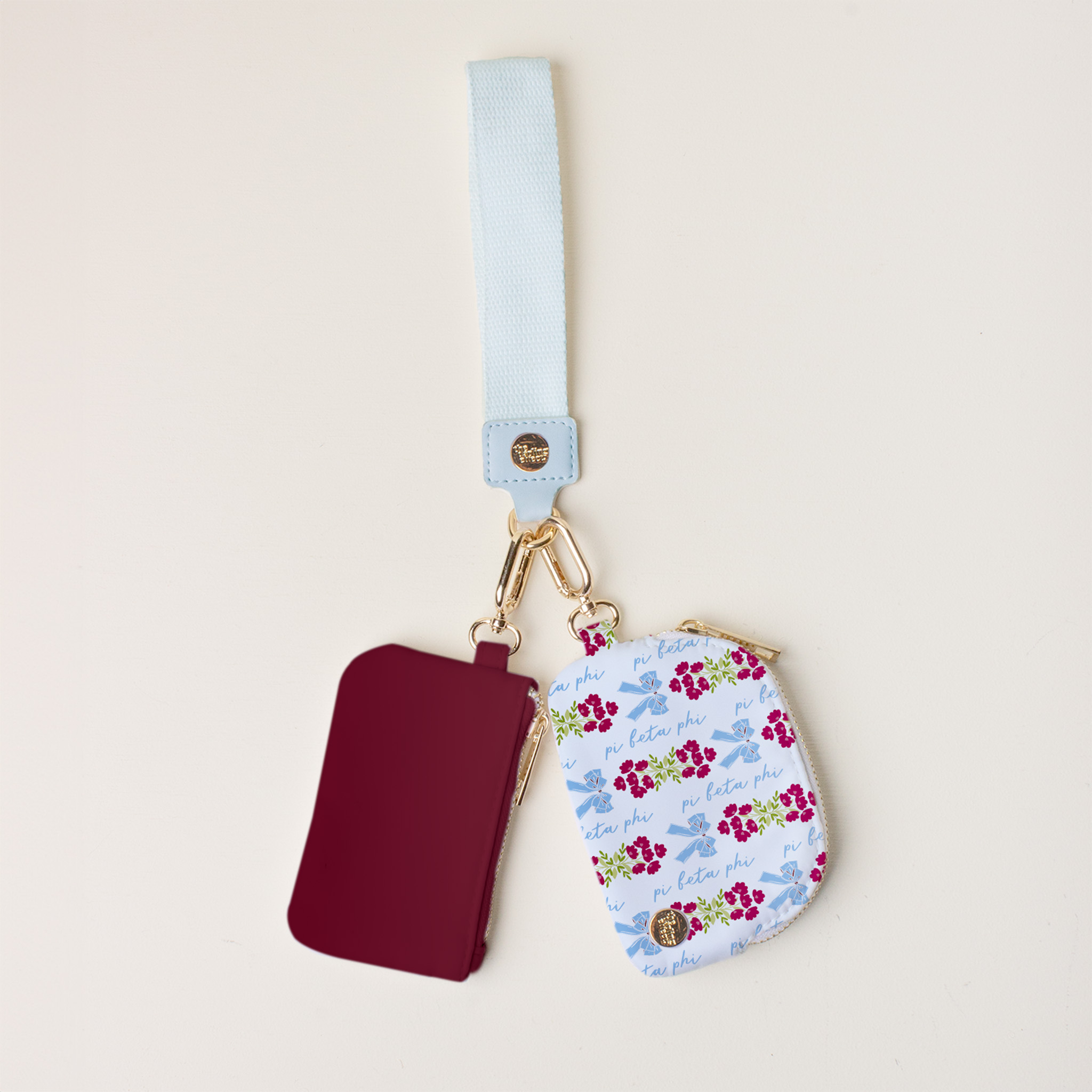 Picture of Sorority Dynamic Duo Pouch Wristlet-Pi Beta Phi