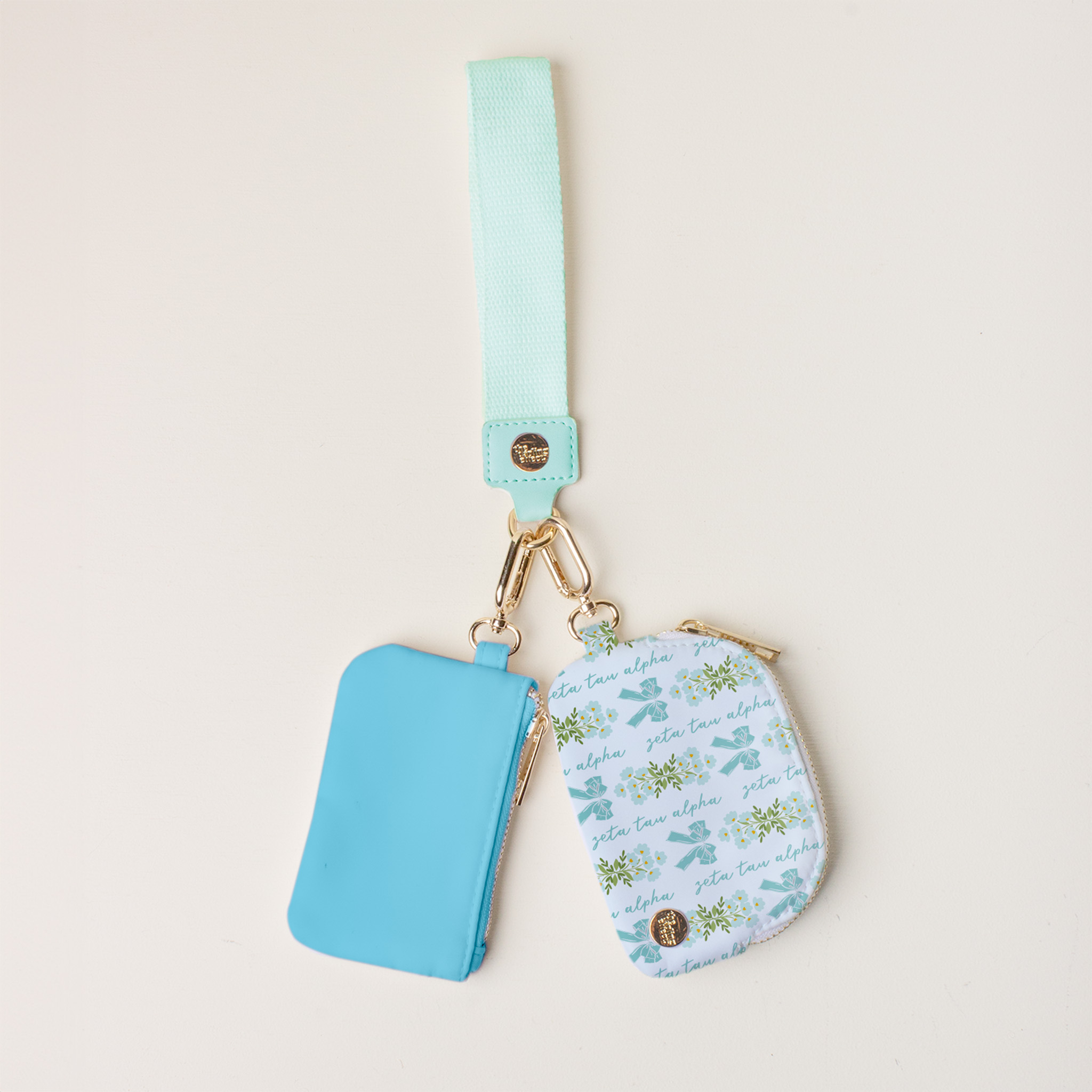 Picture of Sorority Dynamic Duo Pouch Wristlet-Zeta Tau Alpha