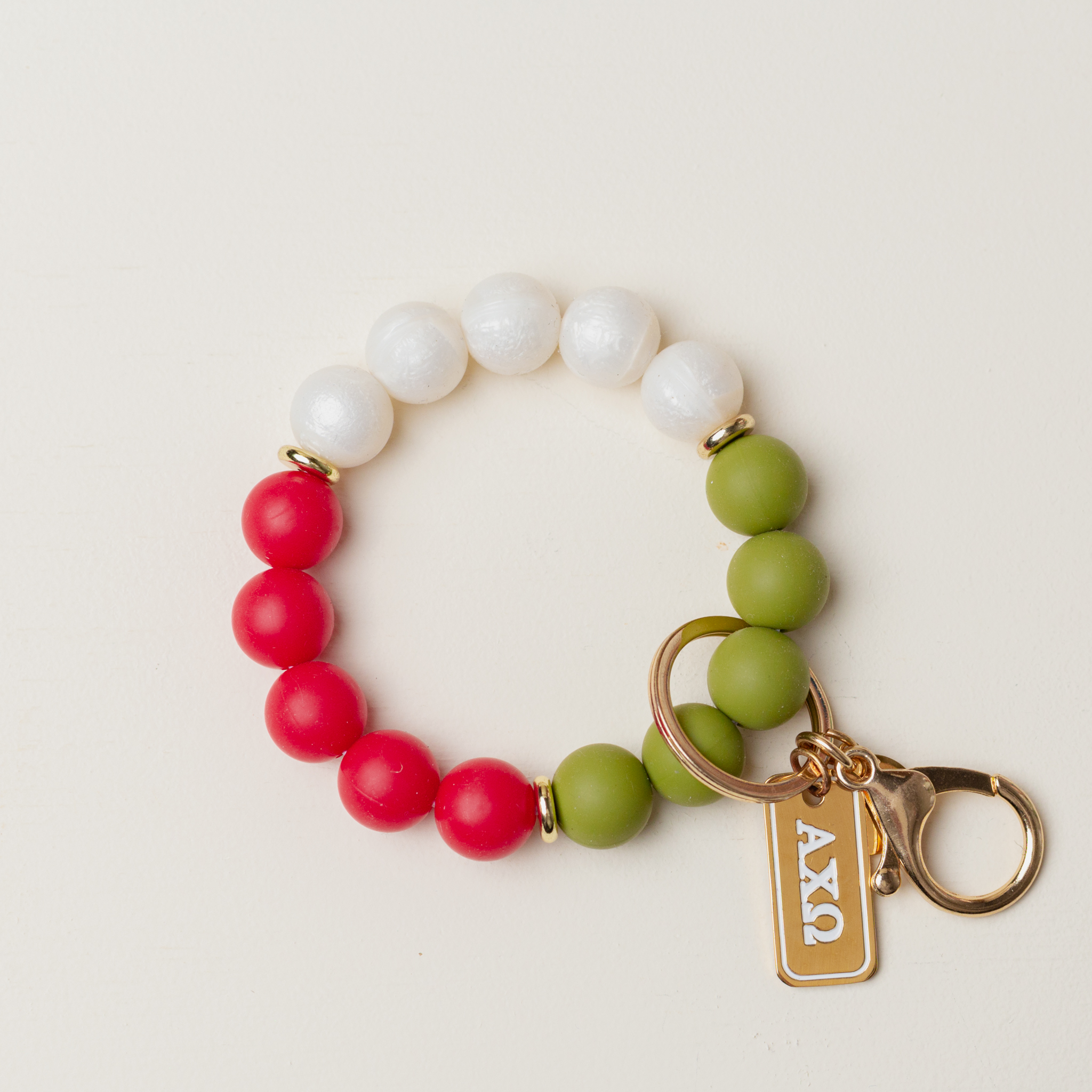 Picture of Sorority Hands-Free Keychain Wristlet-Alpha Chi Om