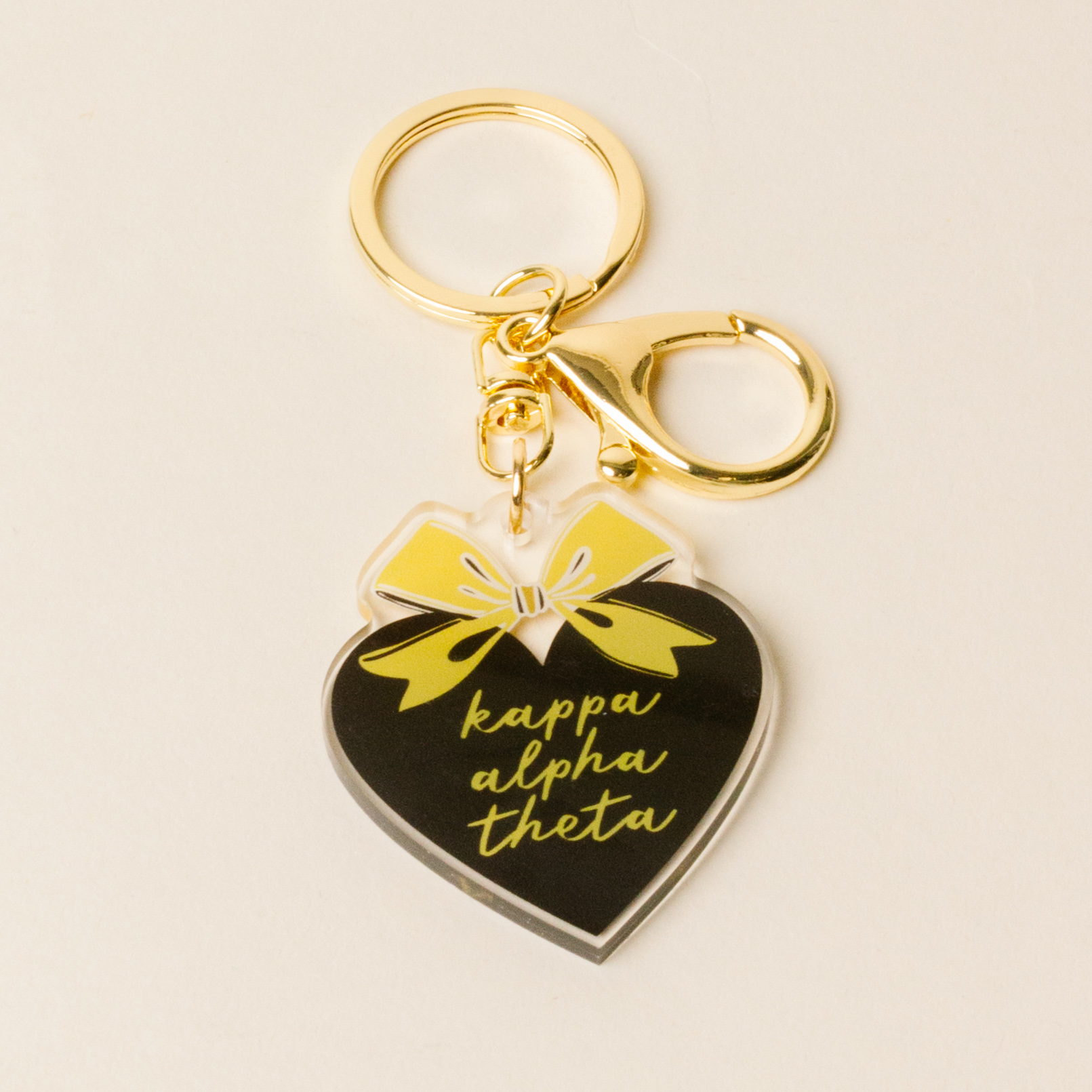 Picture of Sorority Sweetheart Bow Acrylic Keychain-Kappa Alp