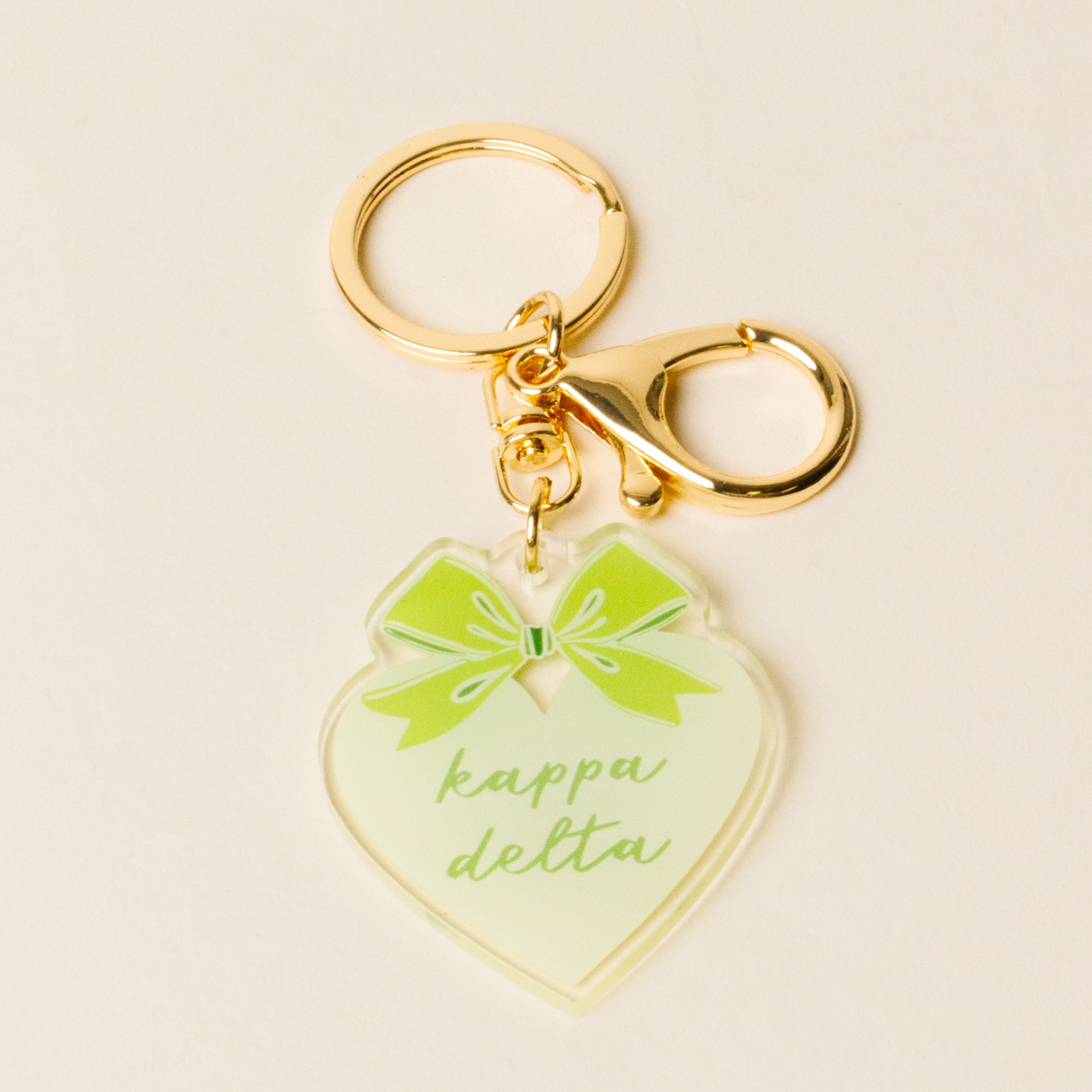 Picture of Sorority Sweetheart Bow Acrylic Keychain-Kappa Del