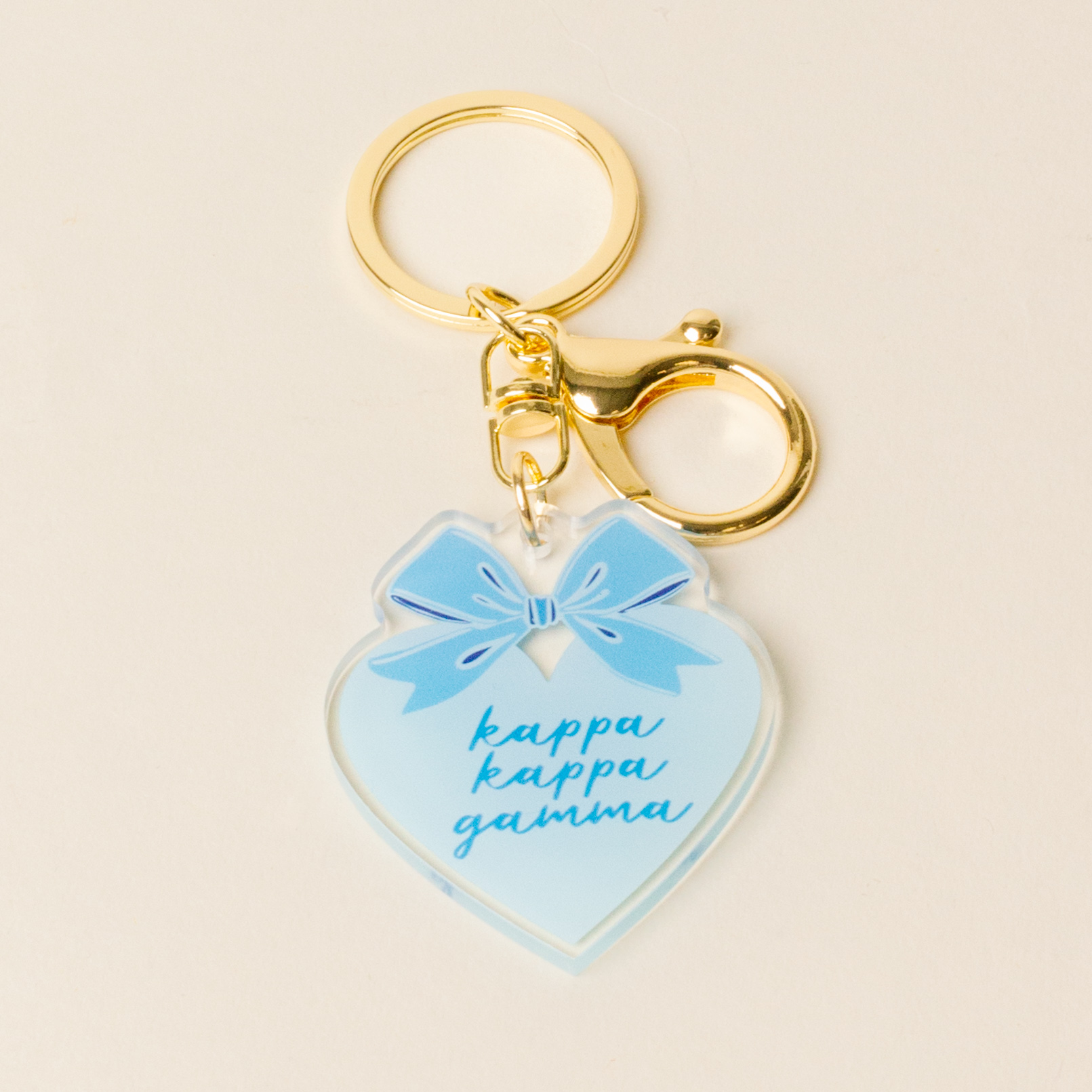 Picture of Sorority Sweetheart Bow Acrylic Keychain-Kappa Kap