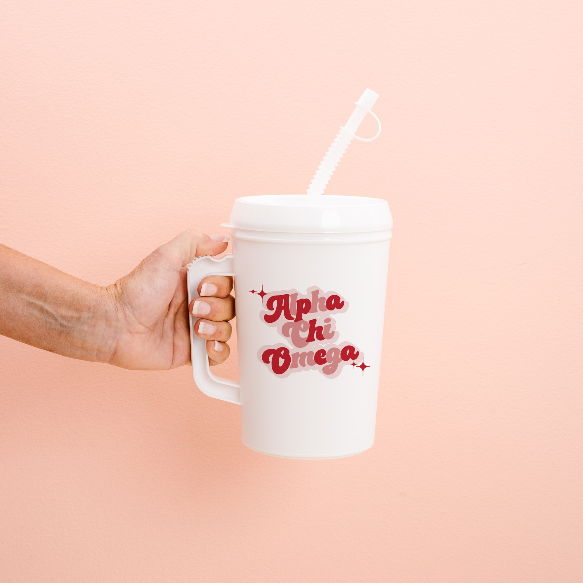 Picture of Sorority Mega Mug 22oz-Retro Alpha Chi Omega