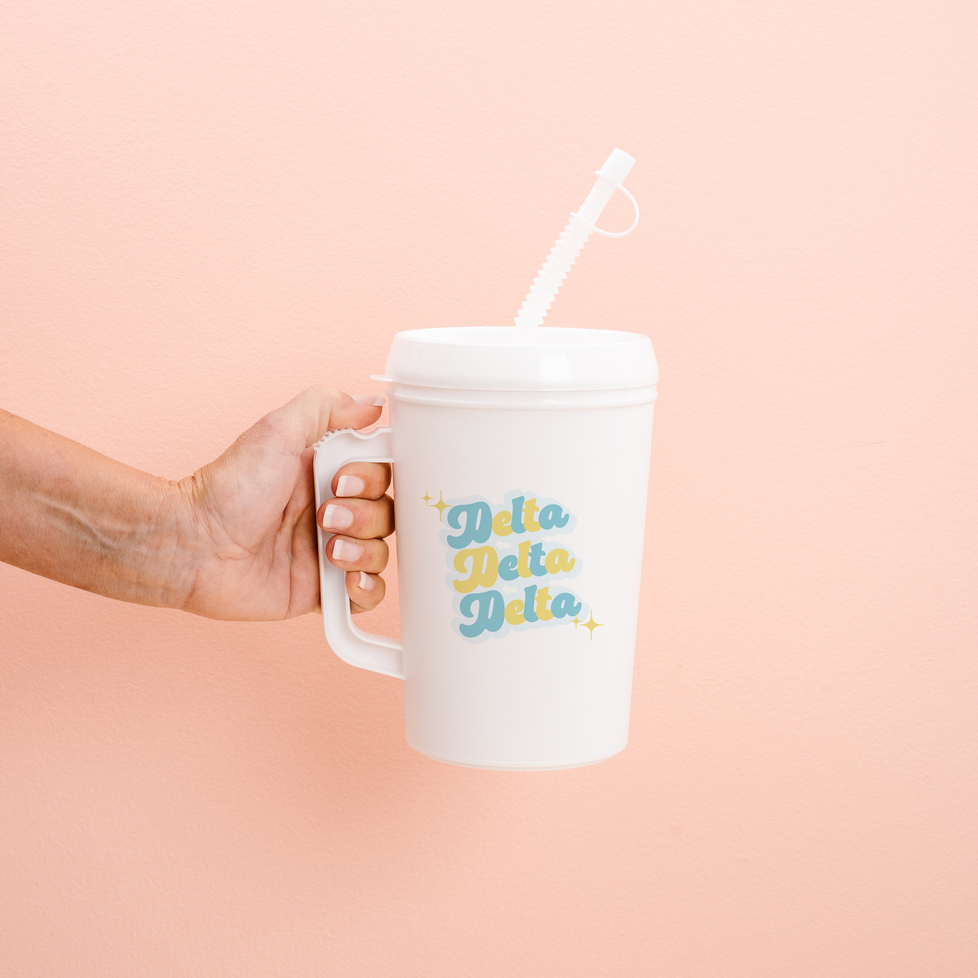 Picture of Sorority Mega Mug 22oz-Retro Delta Delta Delta
