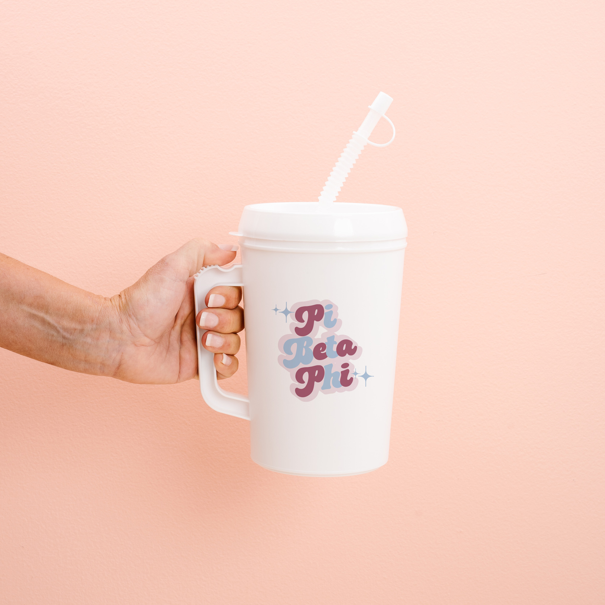 Picture of Sorority Mega Mug 22oz-Retro Pi Beta Phi