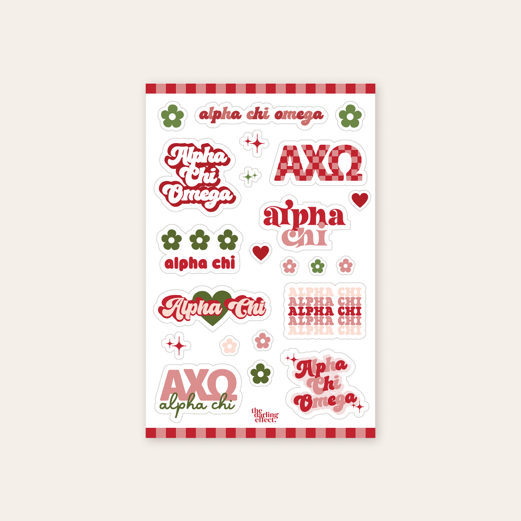 Picture of Sorority Sticker Sheet-Alpha Chi Omega