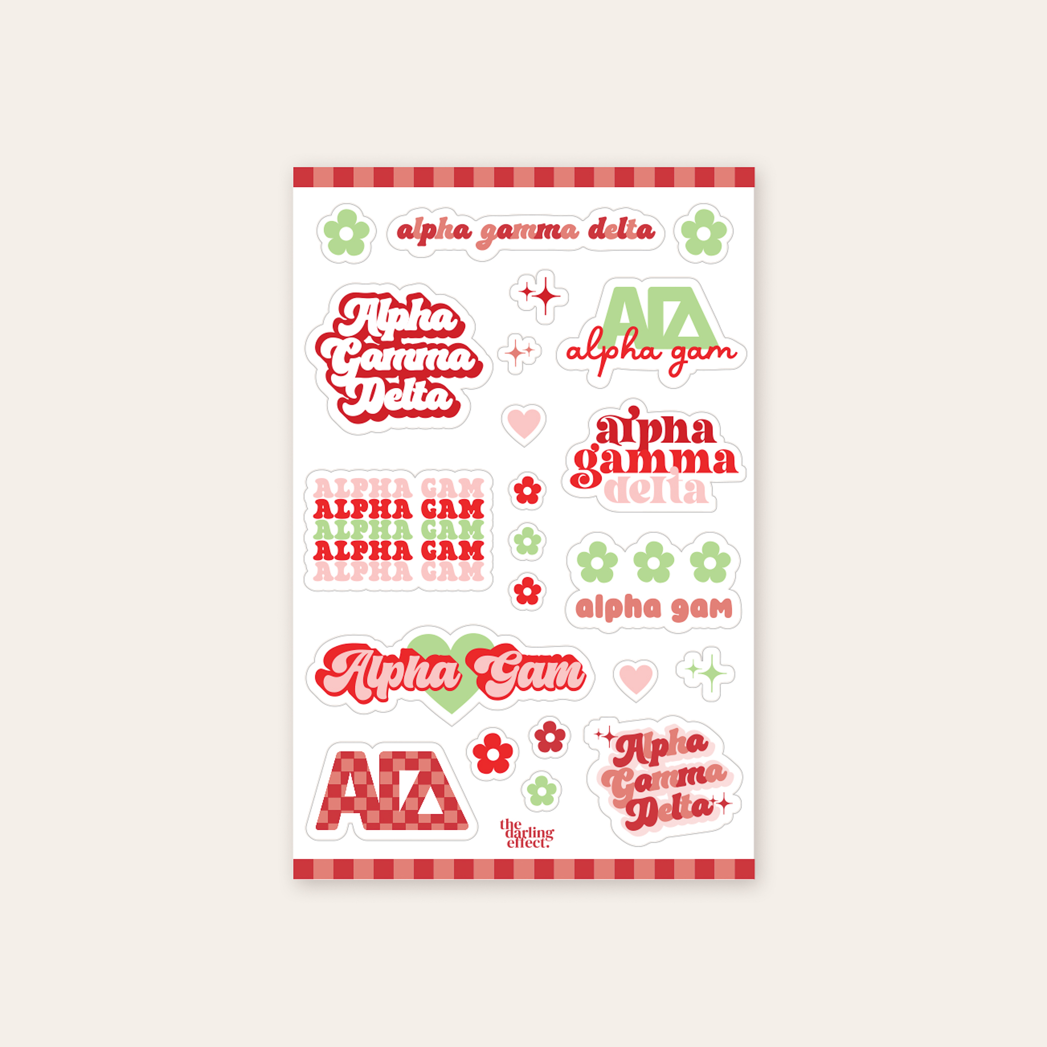 Picture of Sorority Sticker Sheet-Alpha Gamma Delta