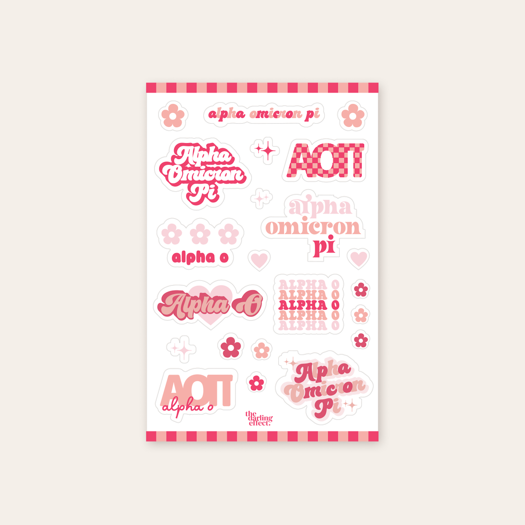 Picture of Sorority Sticker Sheet-Alpha Omicron Pi