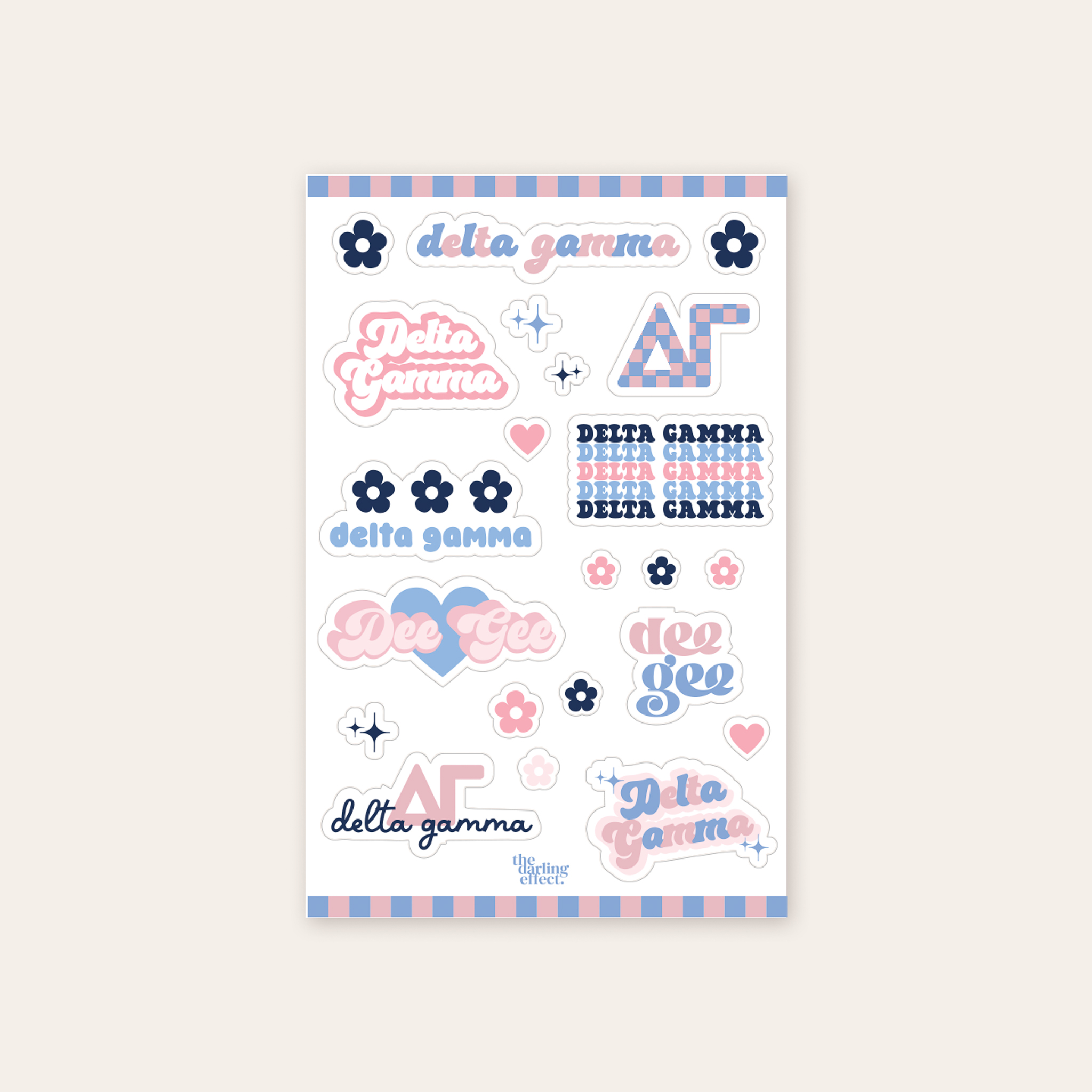 Picture of Sorority Sticker Sheet-Delta Gamma