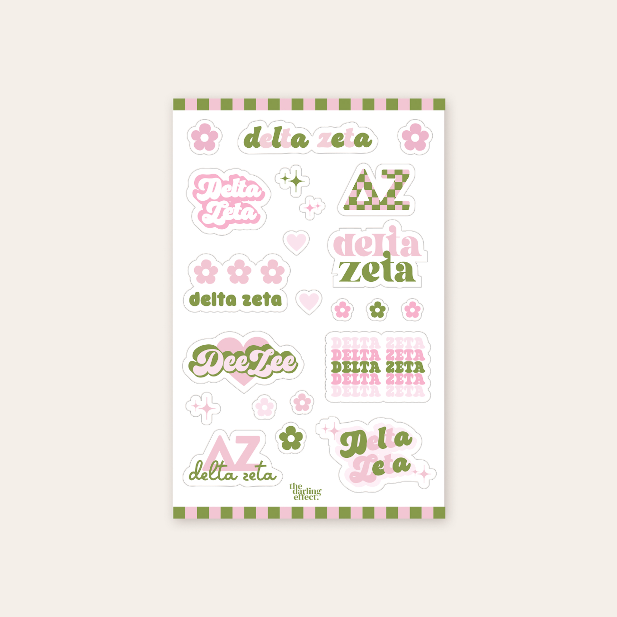 Picture of Sorority Sticker Sheet-Delta Zeta