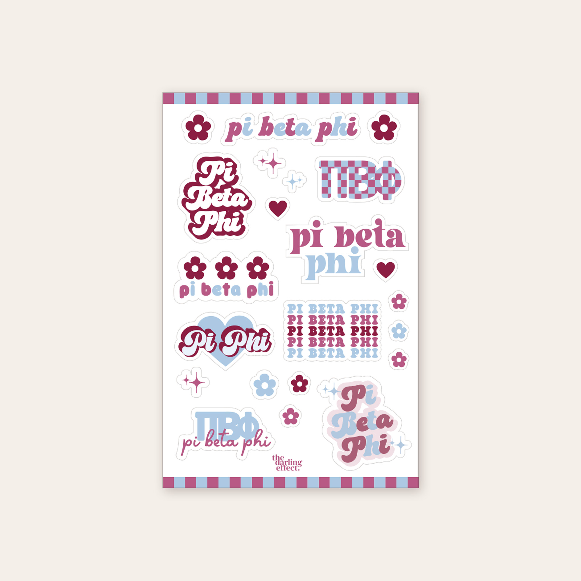 Picture of Sorority Sticker Sheet-Pi Beta Phi