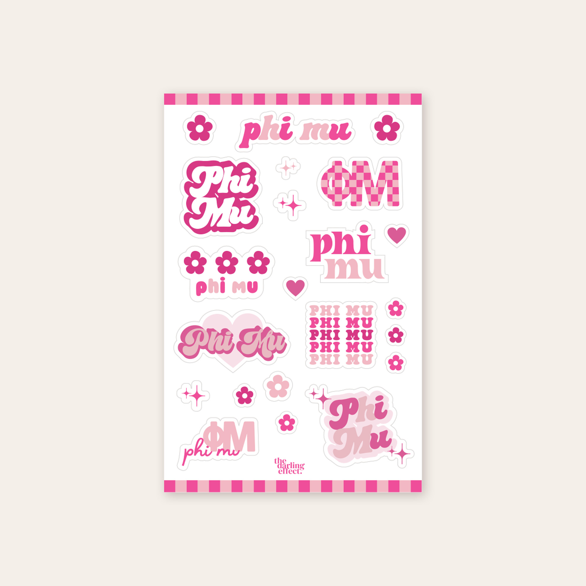 Picture of Sorority Sticker Sheet-Phi Mu