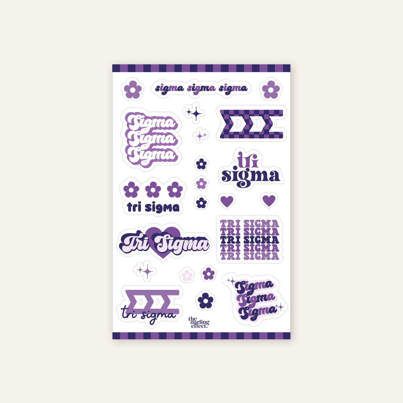 Picture of Sorority Sticker Sheet-Sigma Sigma Sigma