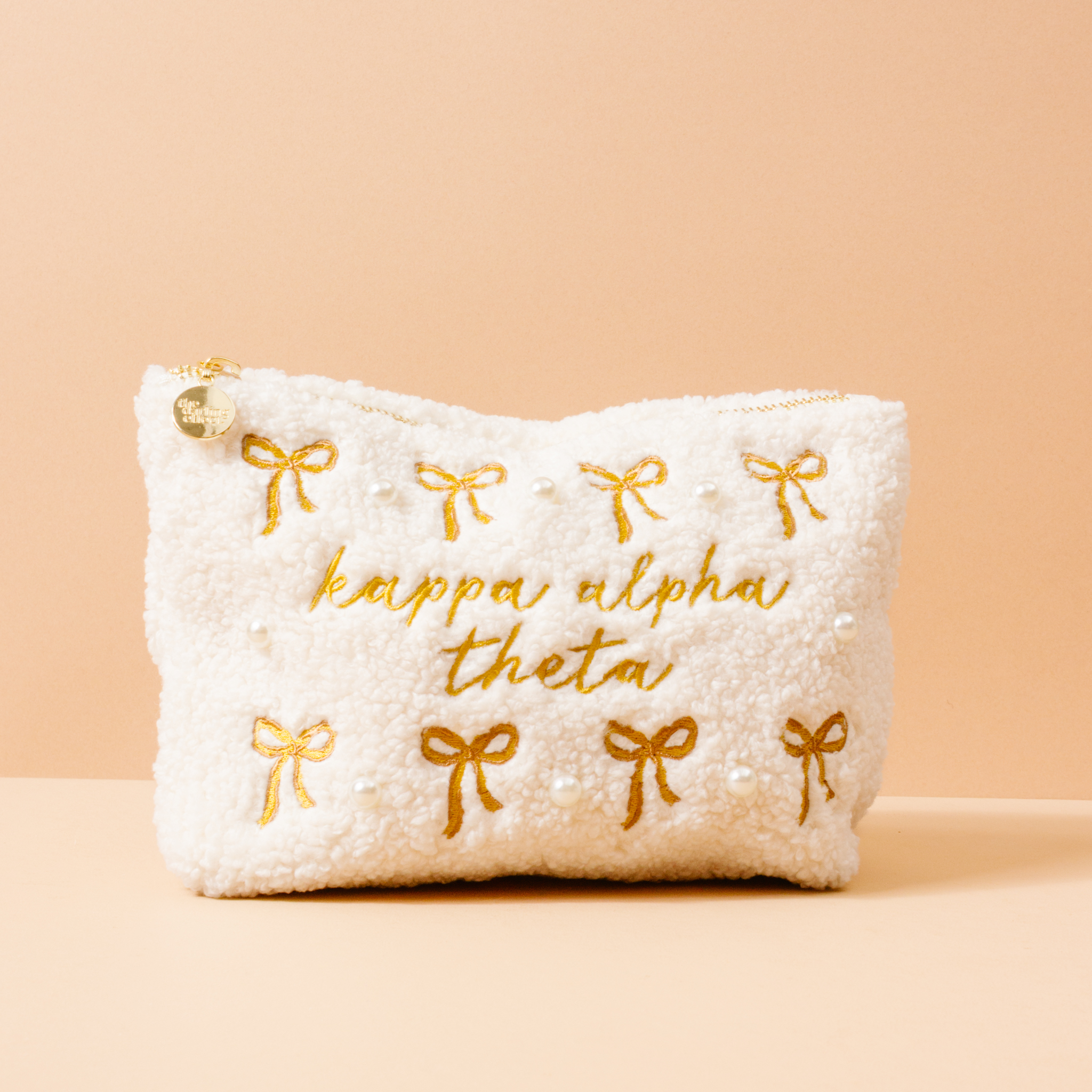 Picture of Sorority Bows & Pearls Teddy Pouch-Kappa Alpha The