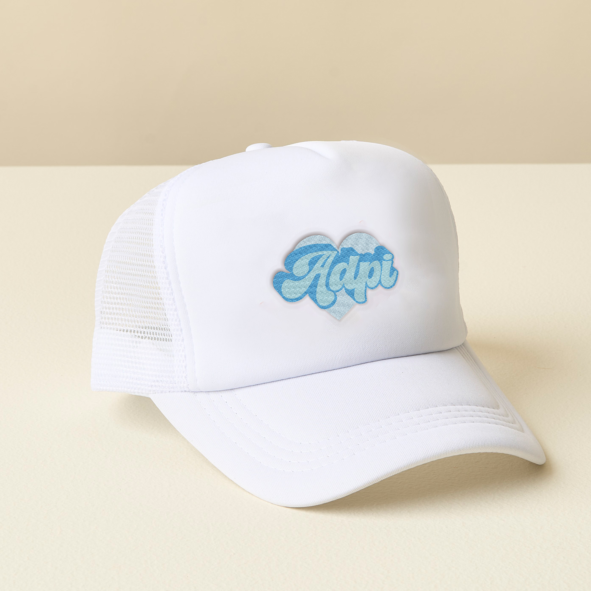 Picture of Sorority White Trucker Hat-Alpha Delta Pi
