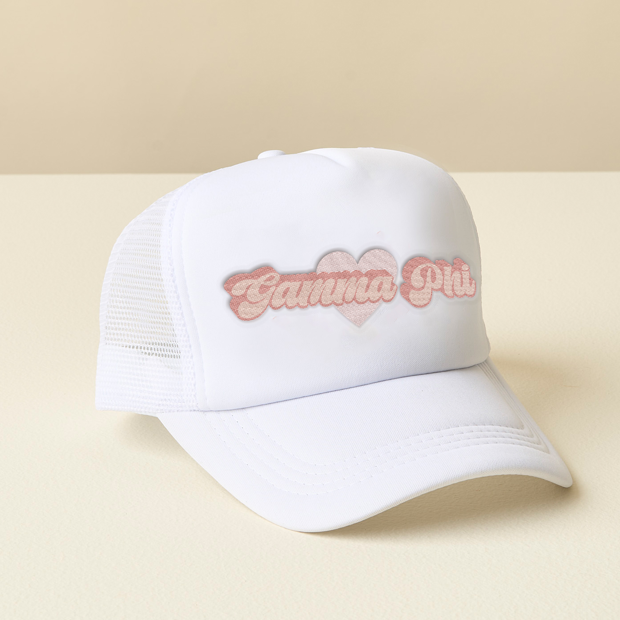 Picture of Sorority White Trucker Hat-Gamma Phi Beta
