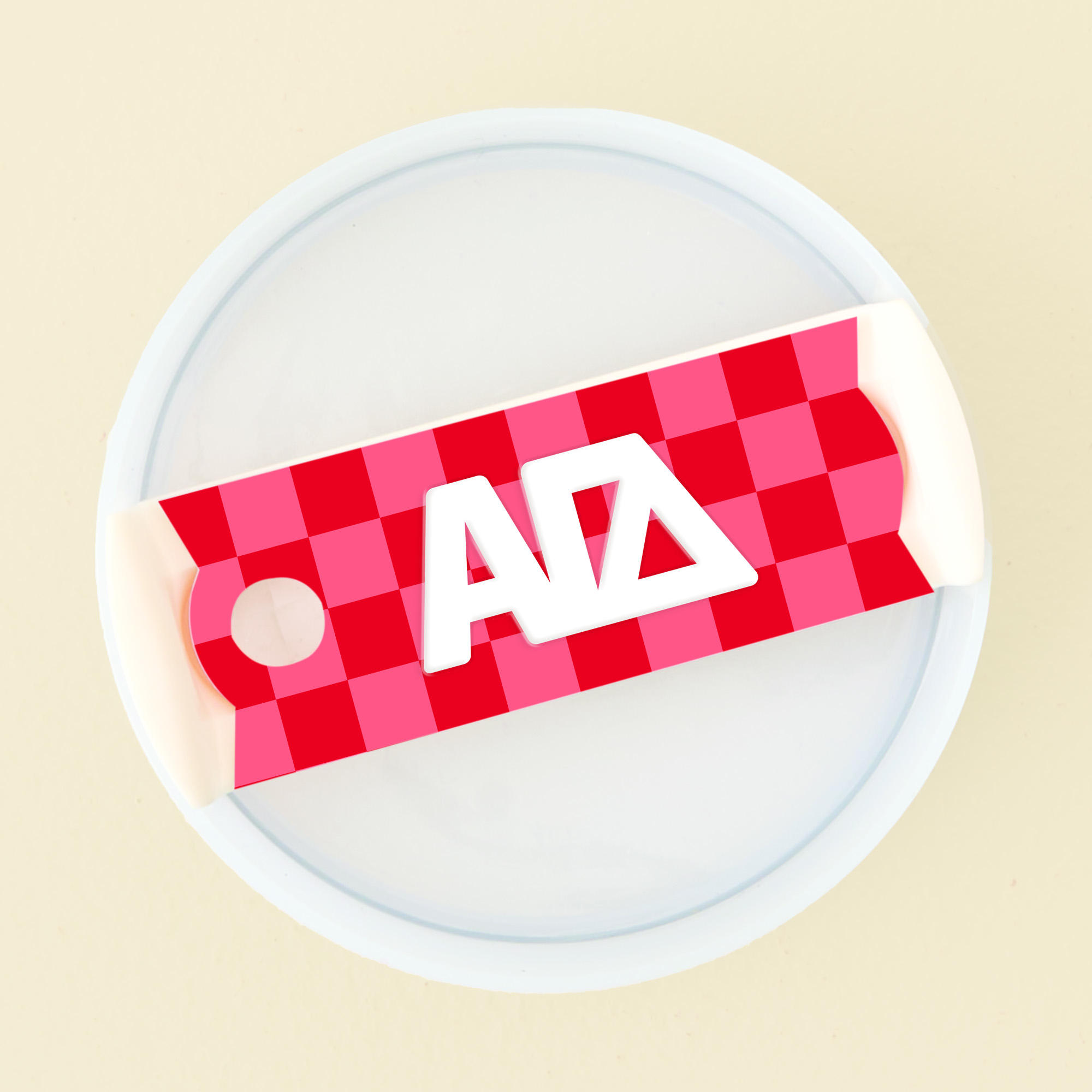 Picture of Sorority Tumbler Lid Tag-Alpha Gamma Delta