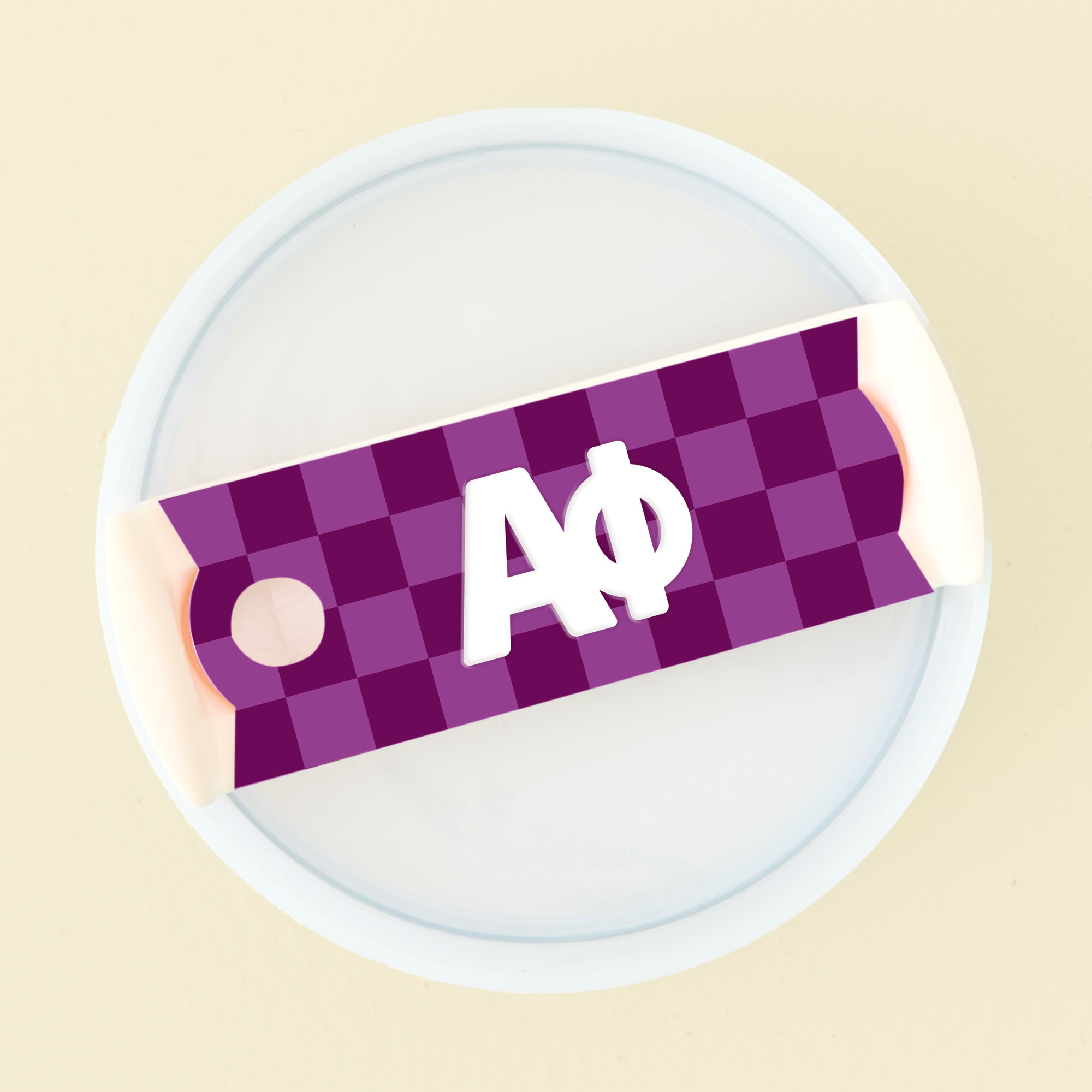 Picture of Sorority Tumbler Lid Tag-Alpha Phi