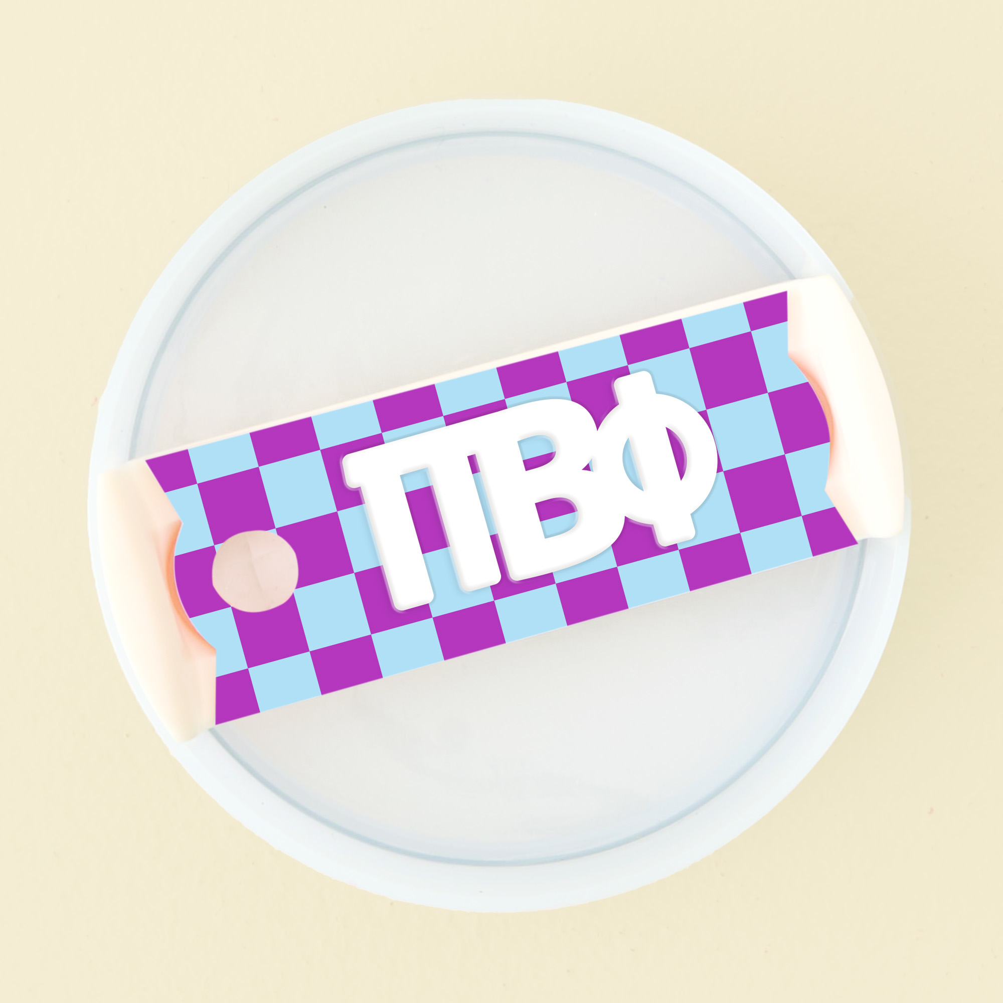 Picture of Sorority Tumbler Lid Tag-Pi Beta Phi