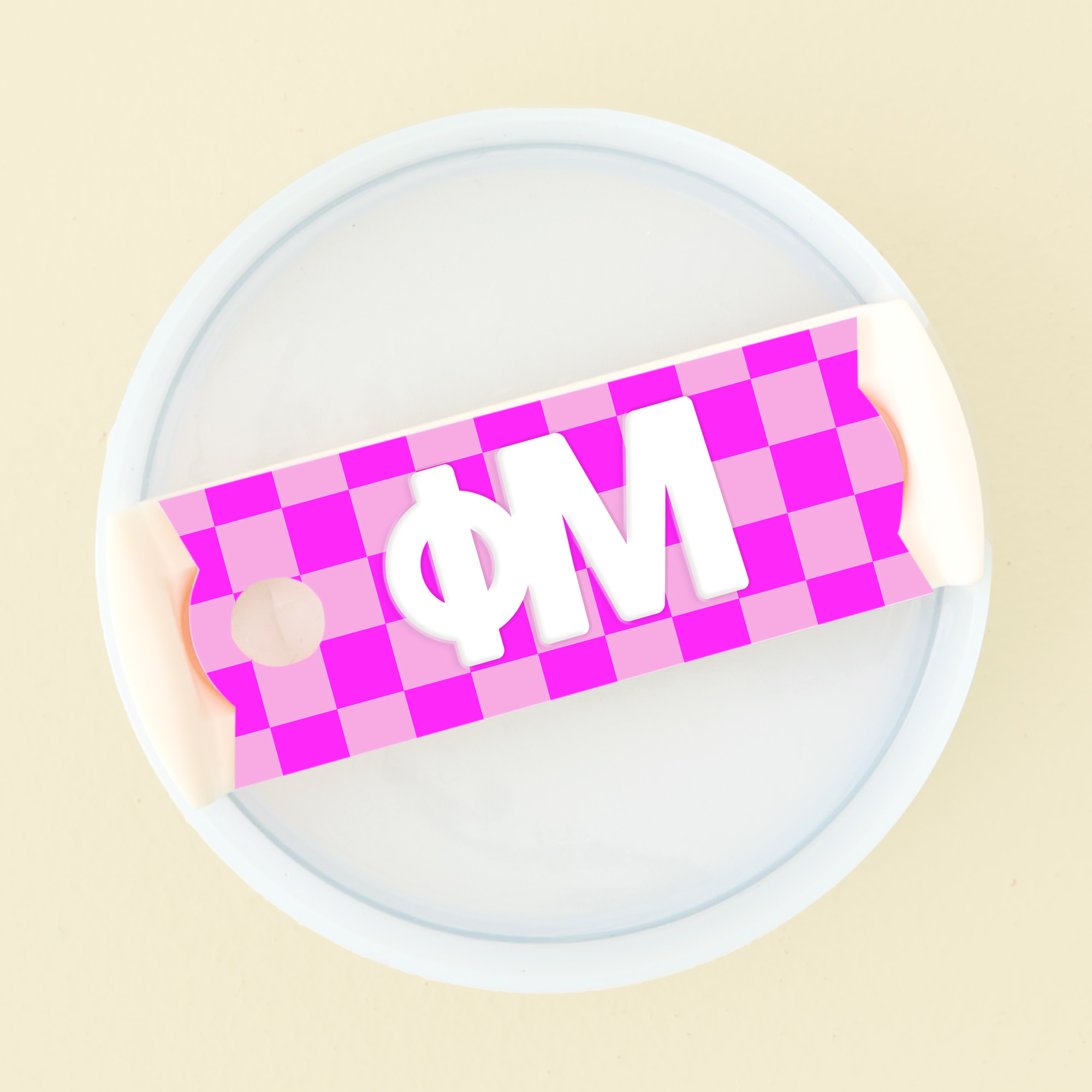 Picture of Sorority Tumbler Lid Tag-Phi Mu