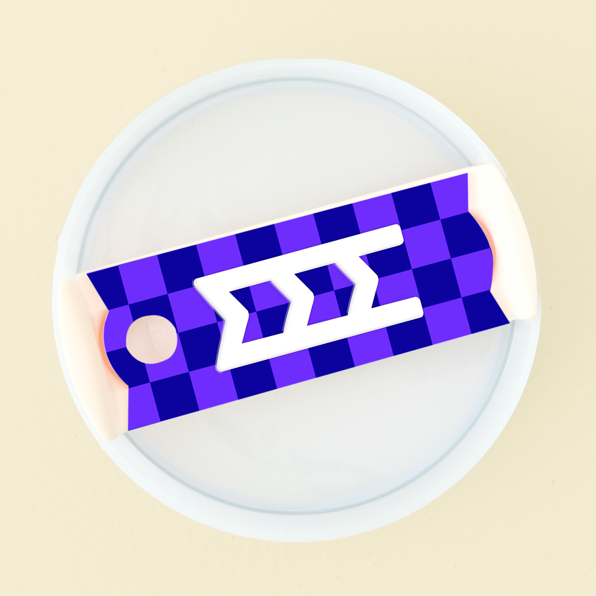 Picture of Sorority Tumbler Lid Tag-Sigma Sigma Sigma