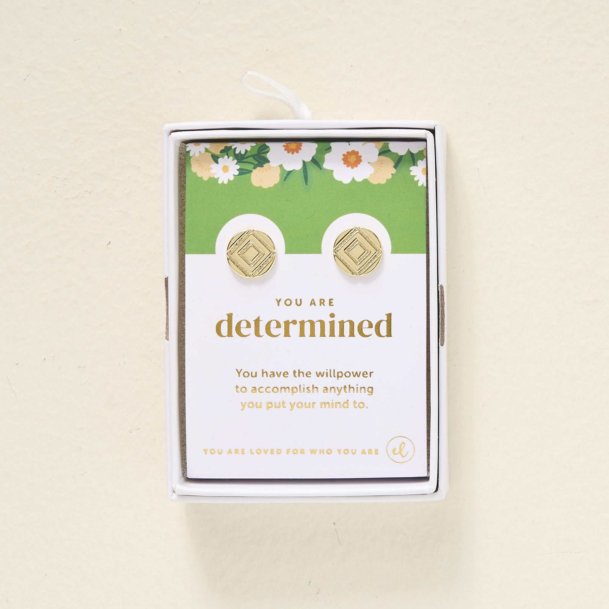 Picture of Determined Earrings-Gold
