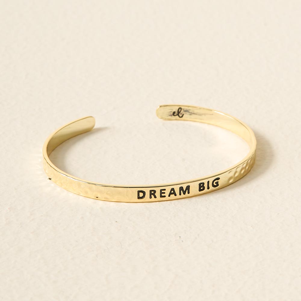 Picture of Little Reminder Cuff Gold - Dream Big