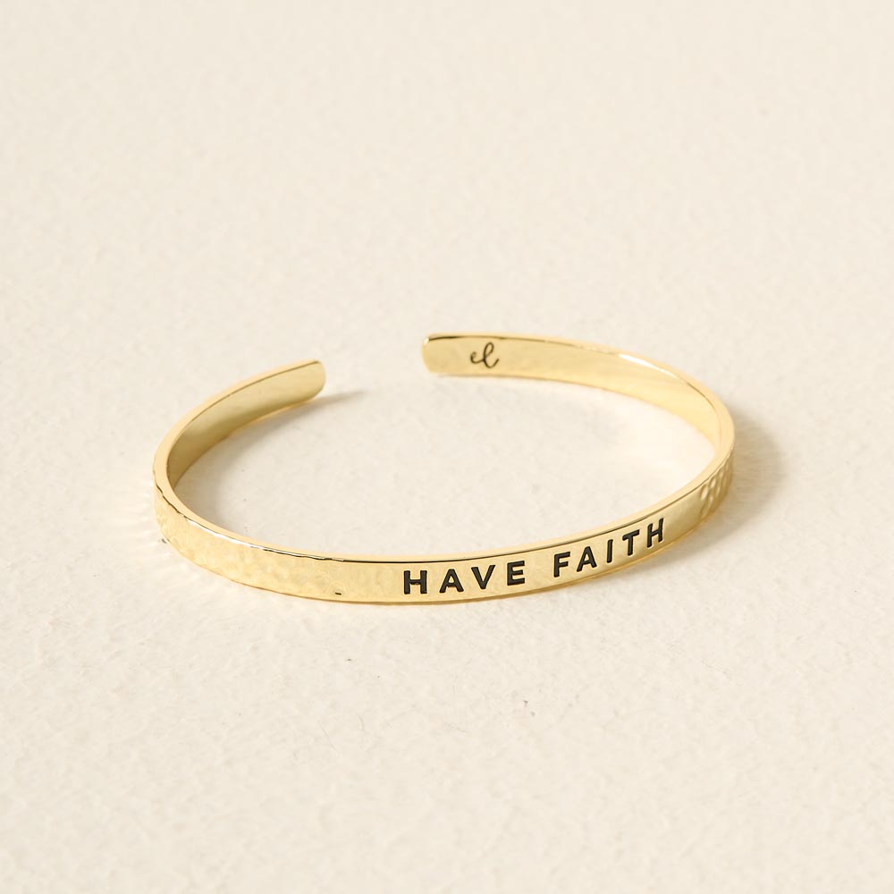 Picture of Little Reminder Cuff Gold - Have Faith