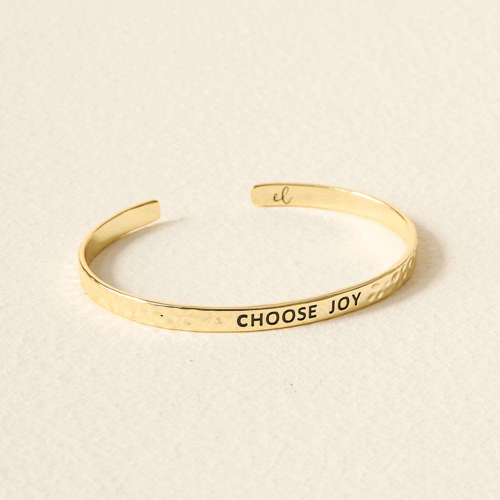 Picture of Little Reminder Cuff Gold - Choose Joy