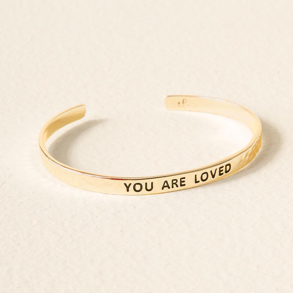 Picture of Little Reminder Cuff Gold - You Are Loved