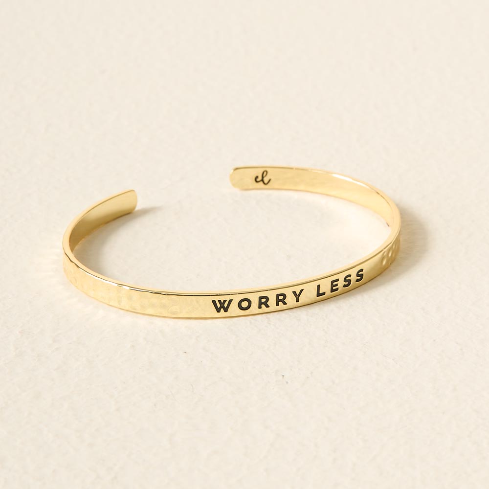 Picture of Little Reminder Cuff Gold - Worry Less