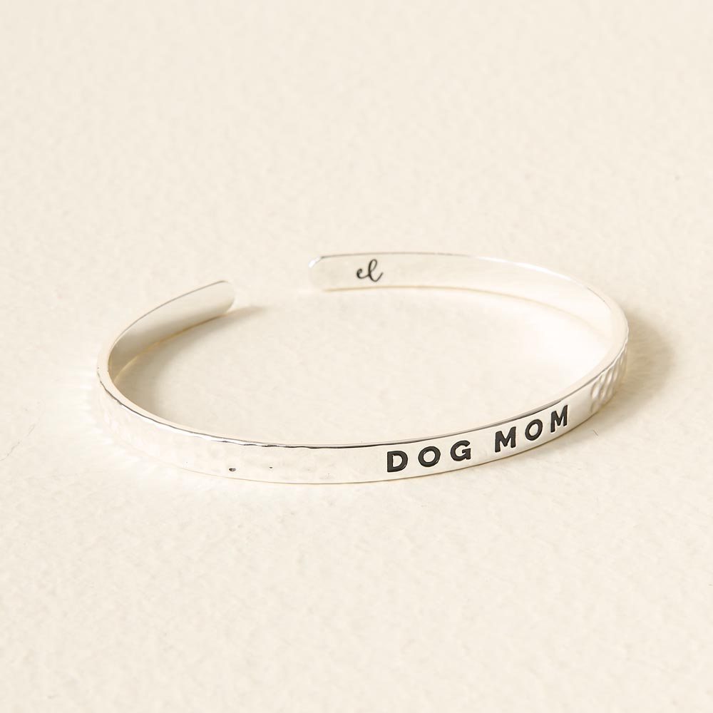Picture of Little Reminder Cuff Silver - Dog Mom