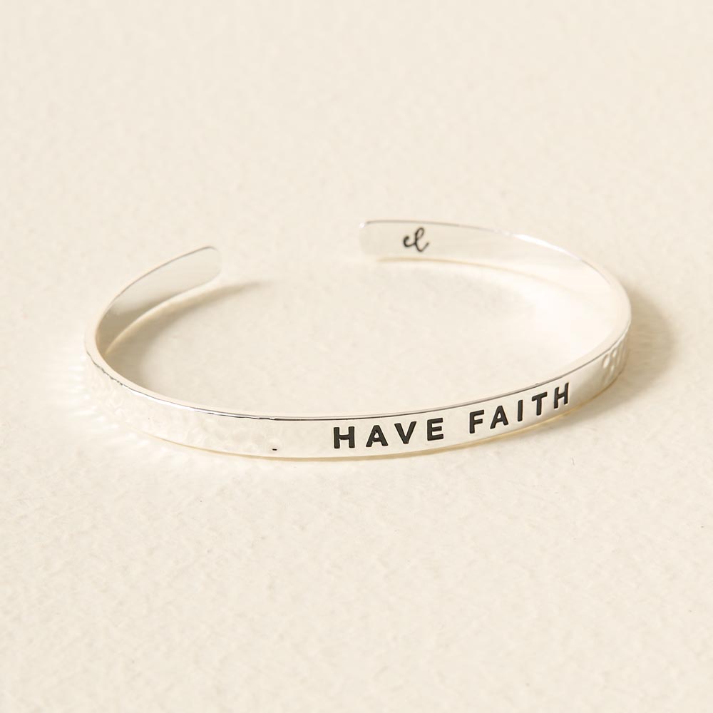 Picture of Little Reminder Cuff Silver - Have Faith