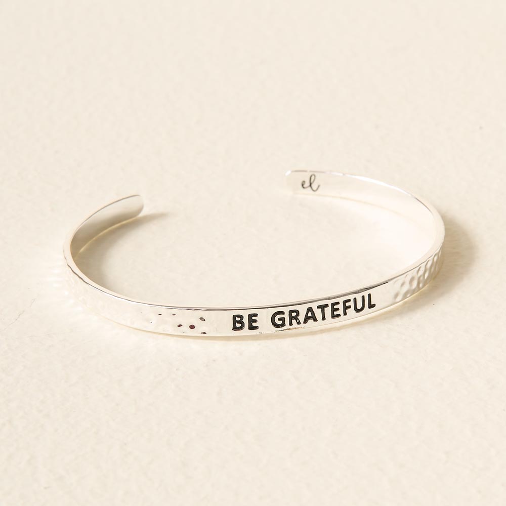 Picture of Little Reminder Cuff Silver - Be Grateful
