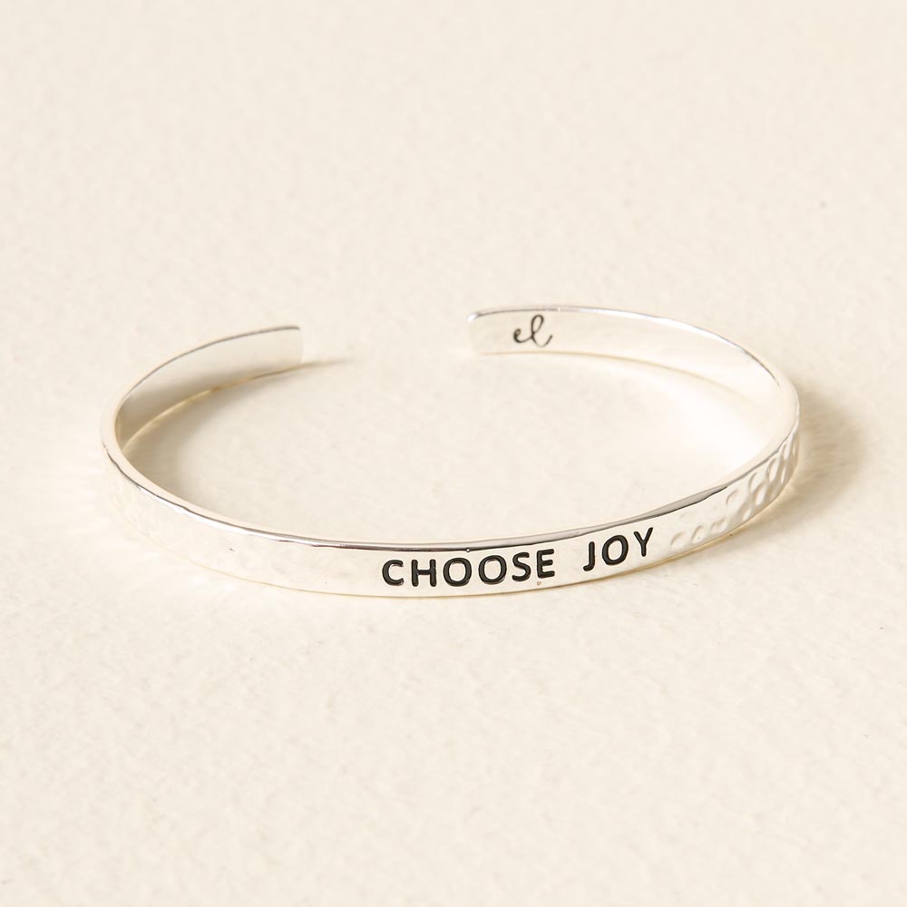 Picture of Little Reminder Cuff Silver - Choose Joy